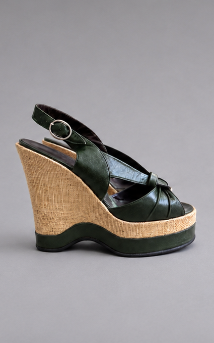 Vintage 70s Sergio Rossi Platform Wedges 38