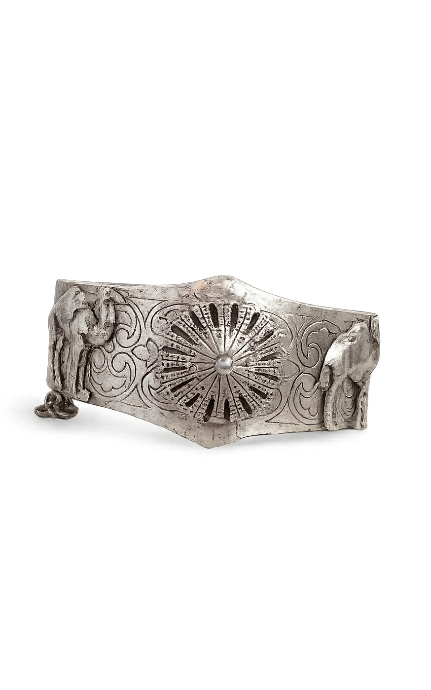 Vintage Silver Hippie Cuff Bracelet
