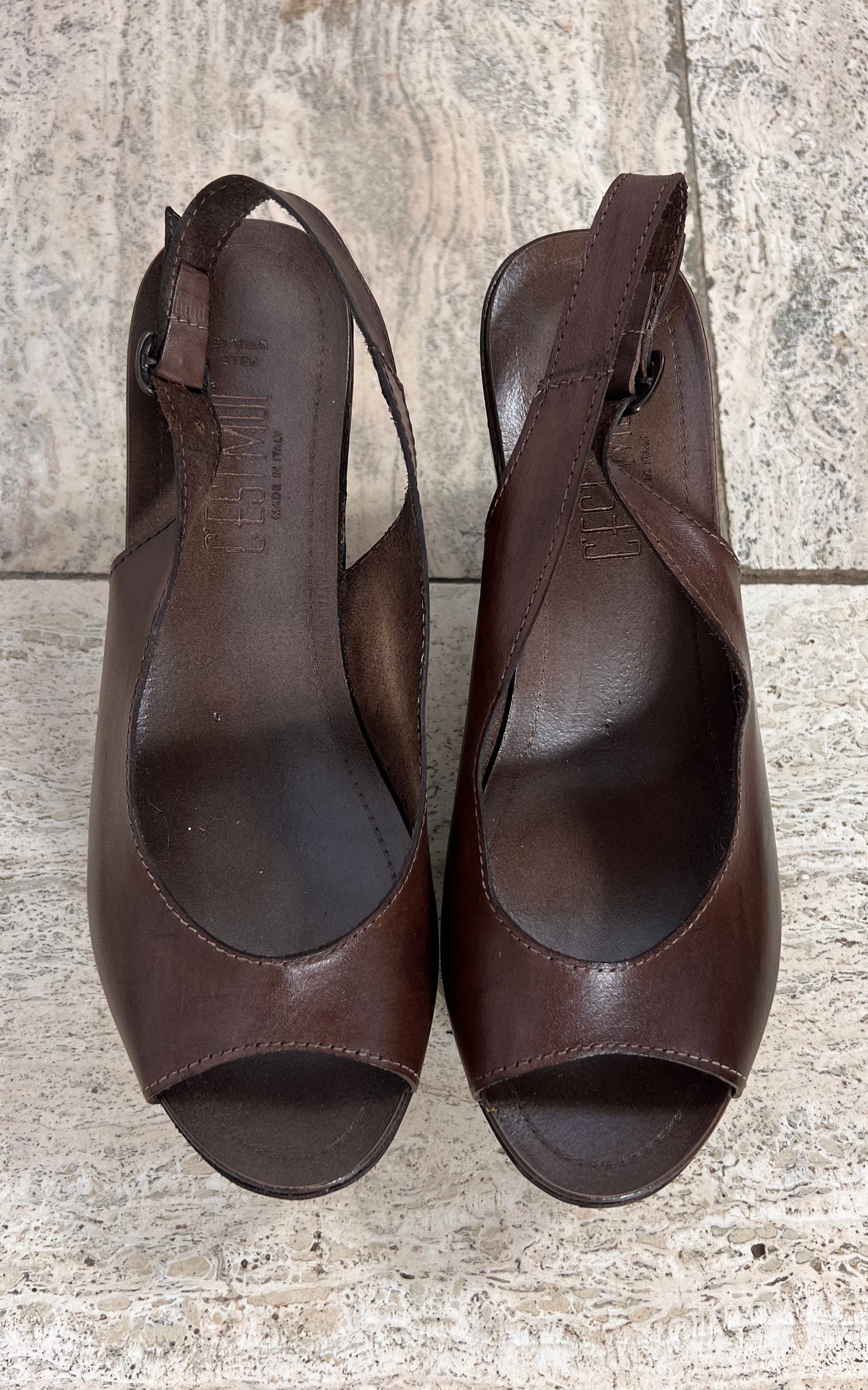 Deadstock Brown Mary Jane Clogs 40