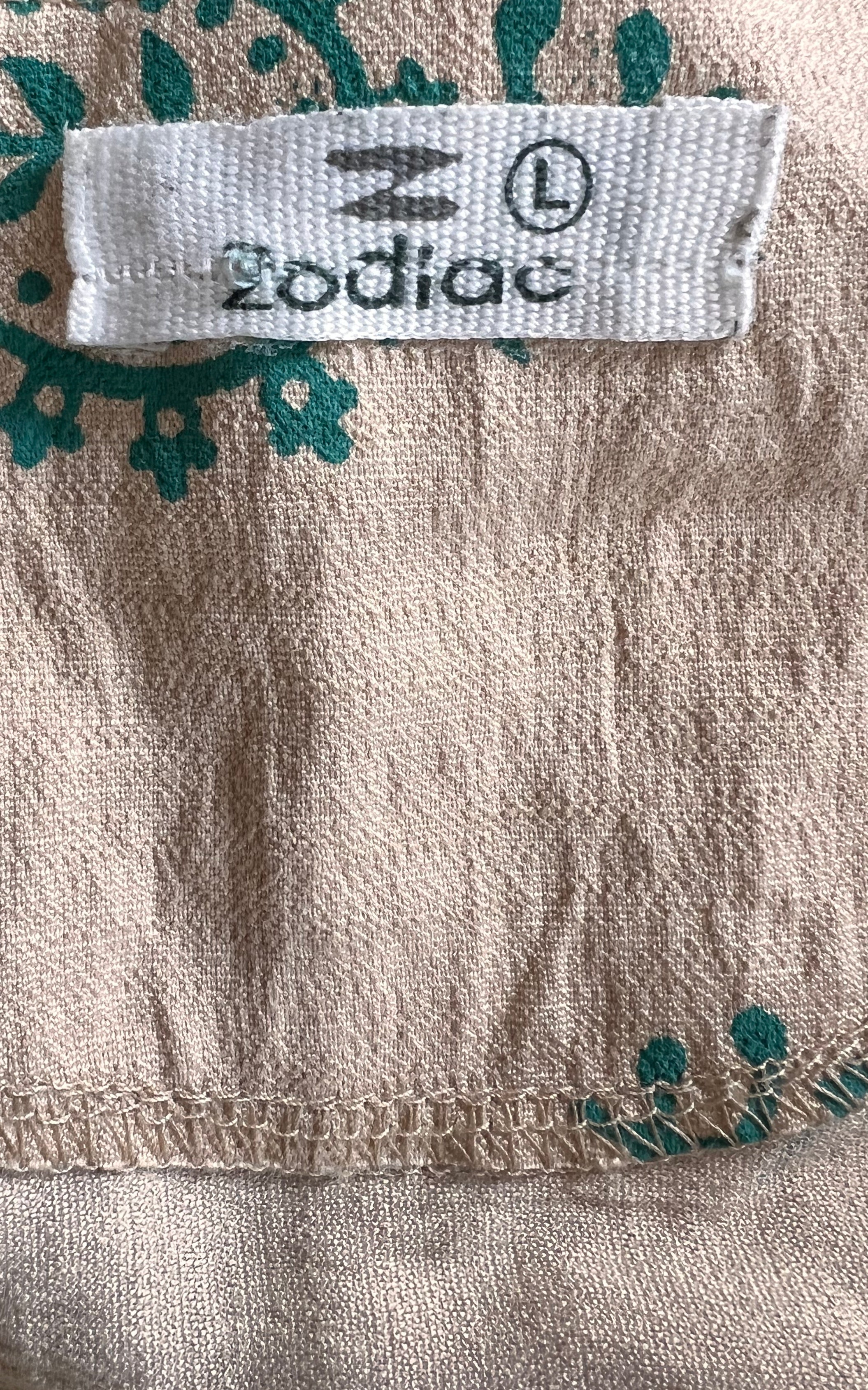 Vintage Zodiac Silk Maxi Dress