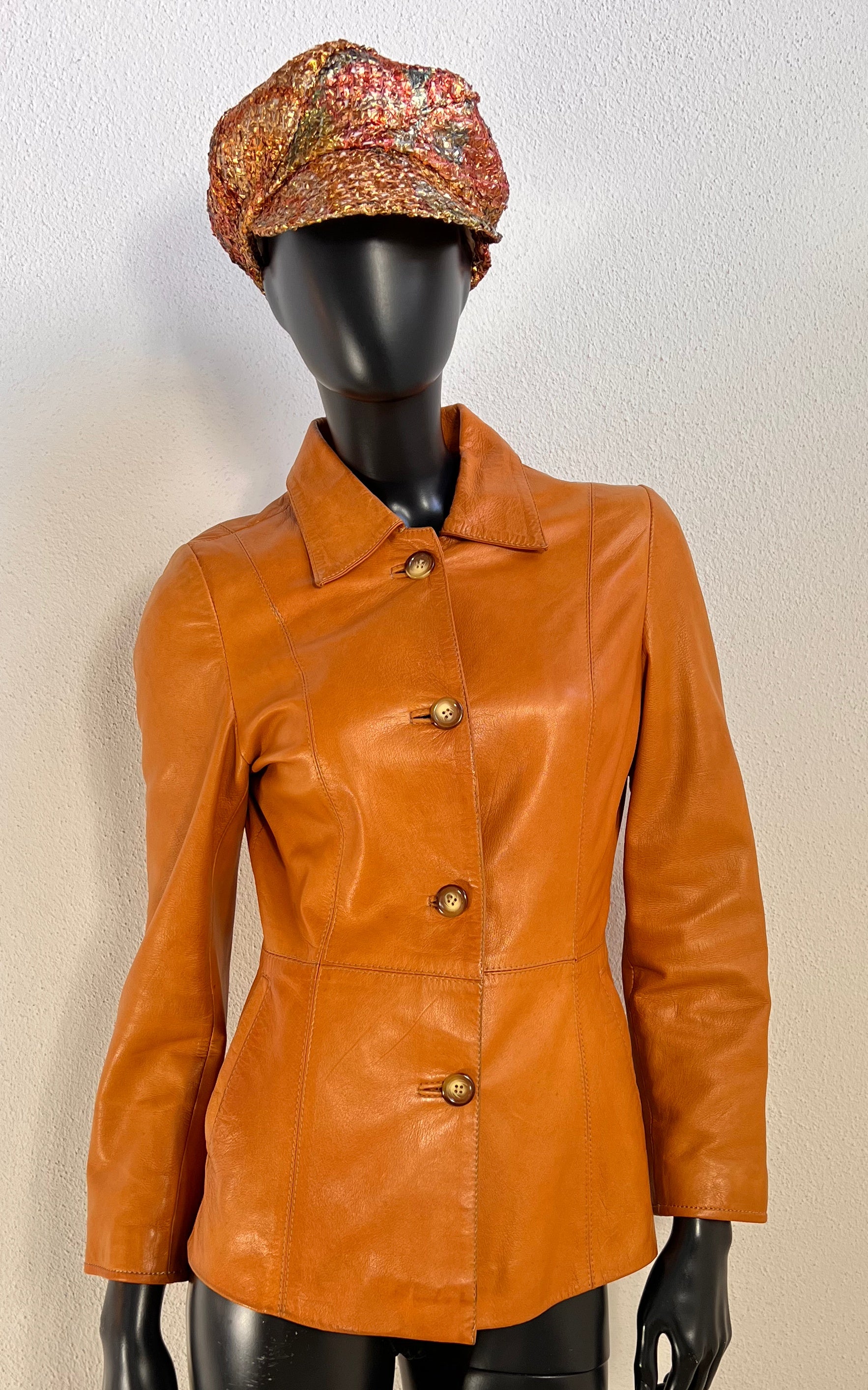 Vintage 70s Cognac Leather Jacket