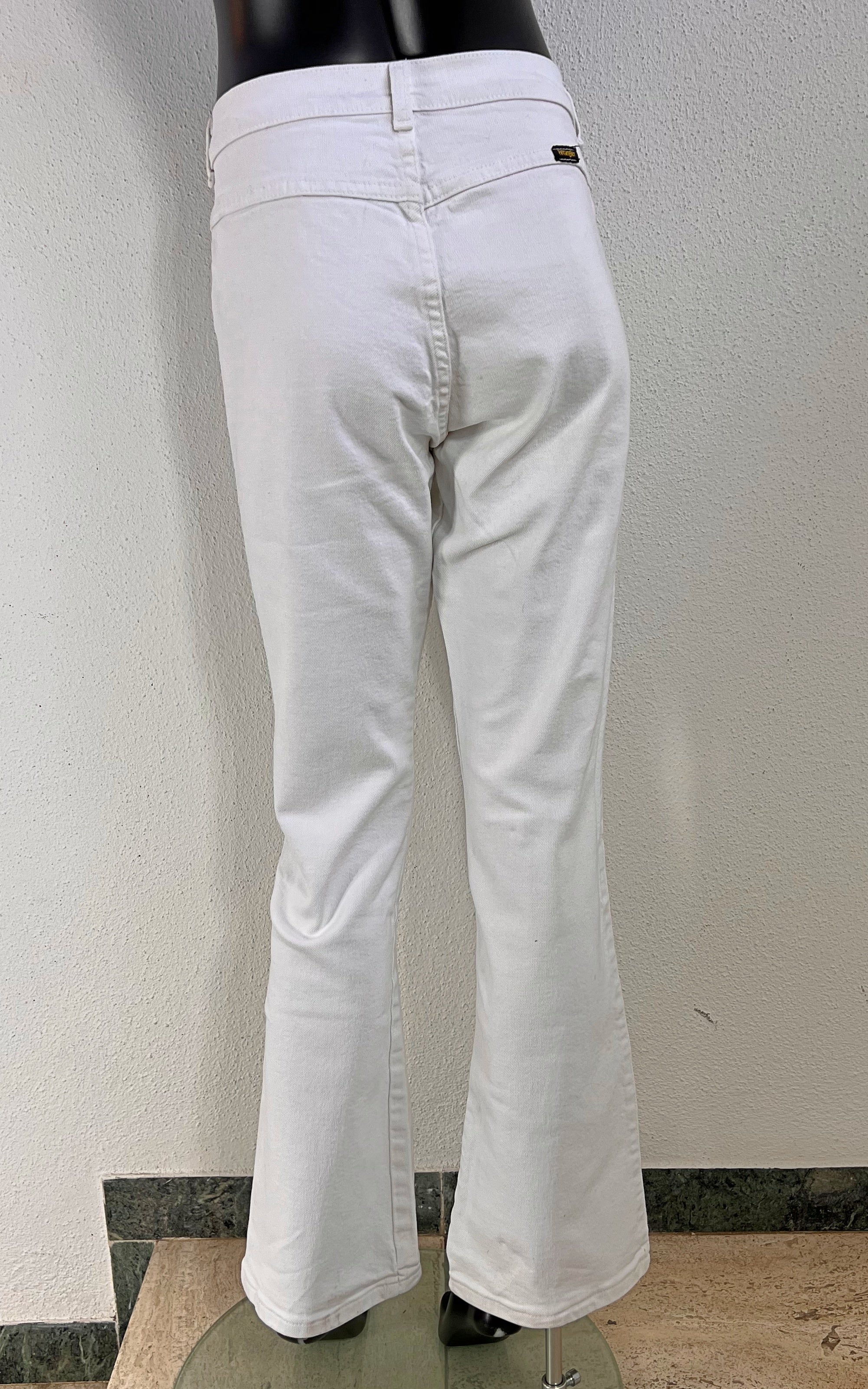 White Wrangler Flare Denim Pants