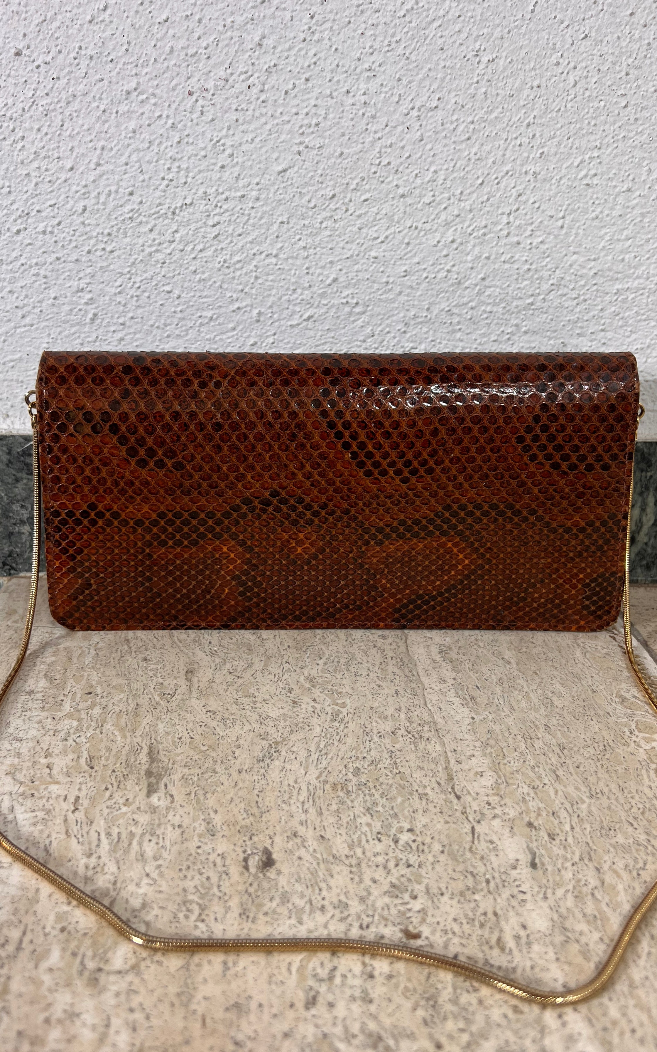 Vintage 70s Python Skin Bag