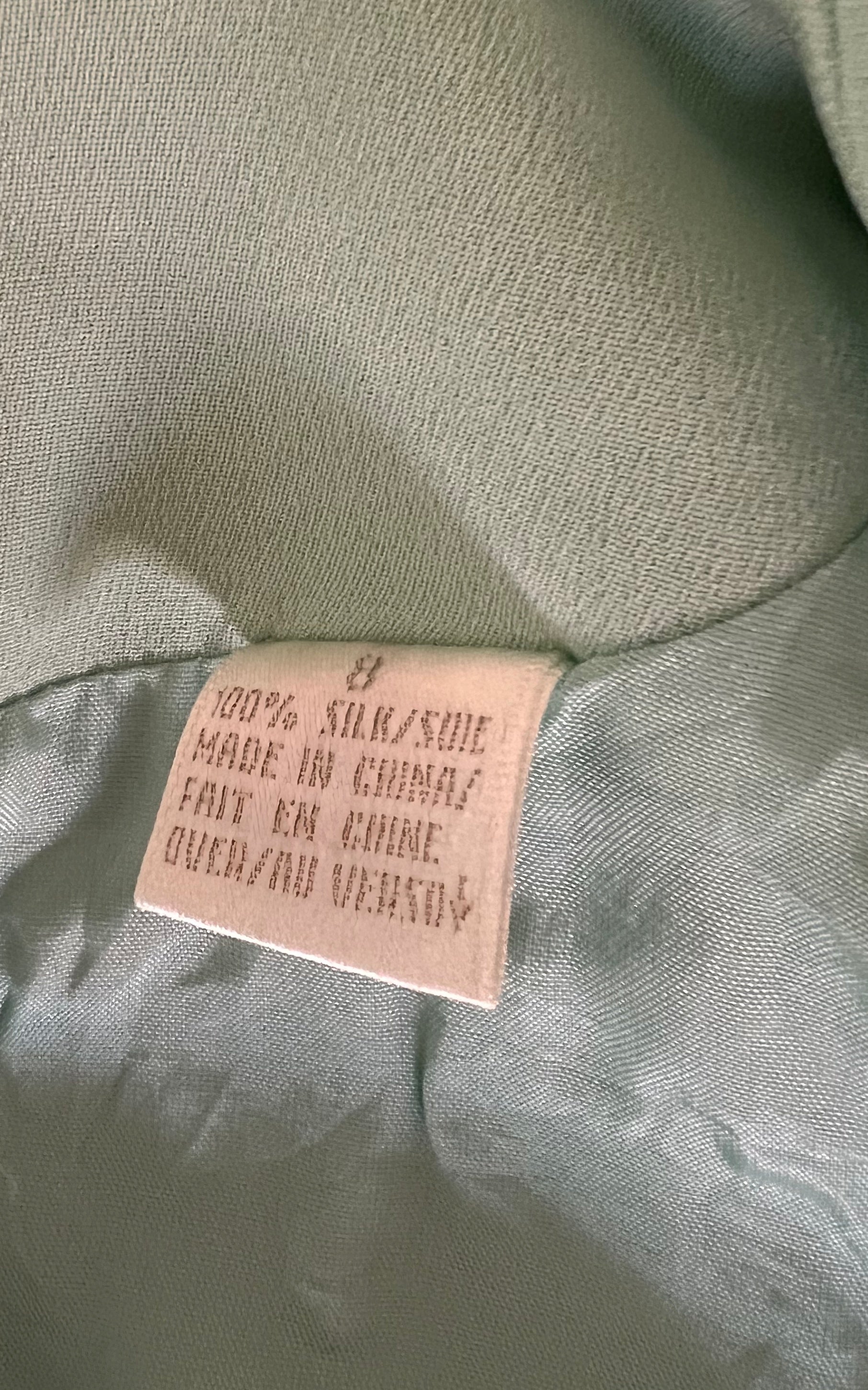 Vintage Mint Silk Tuxedo Jacket