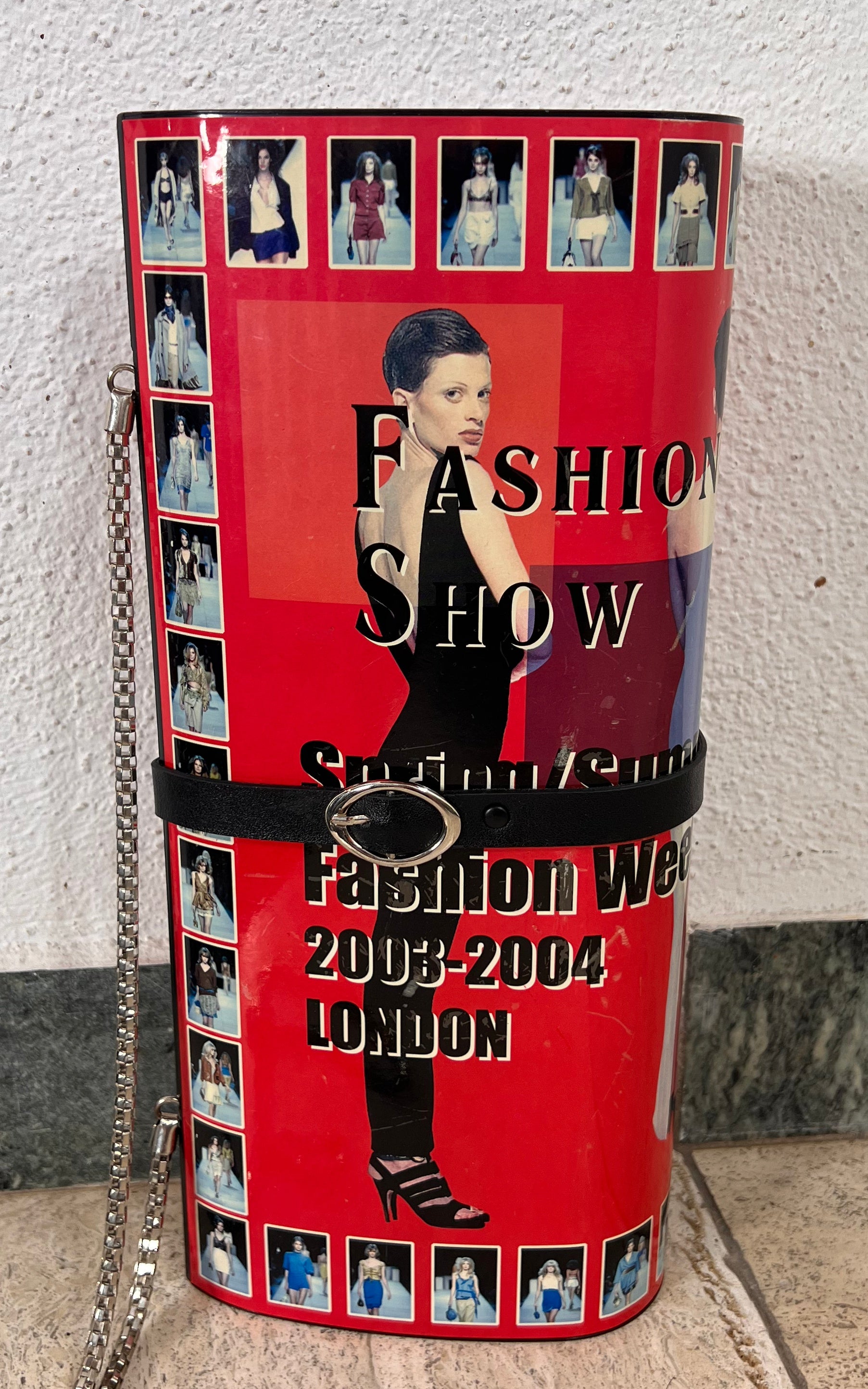Rare Early 2000s ''Fashion Show'' Cylinder Bag London Fashion Week