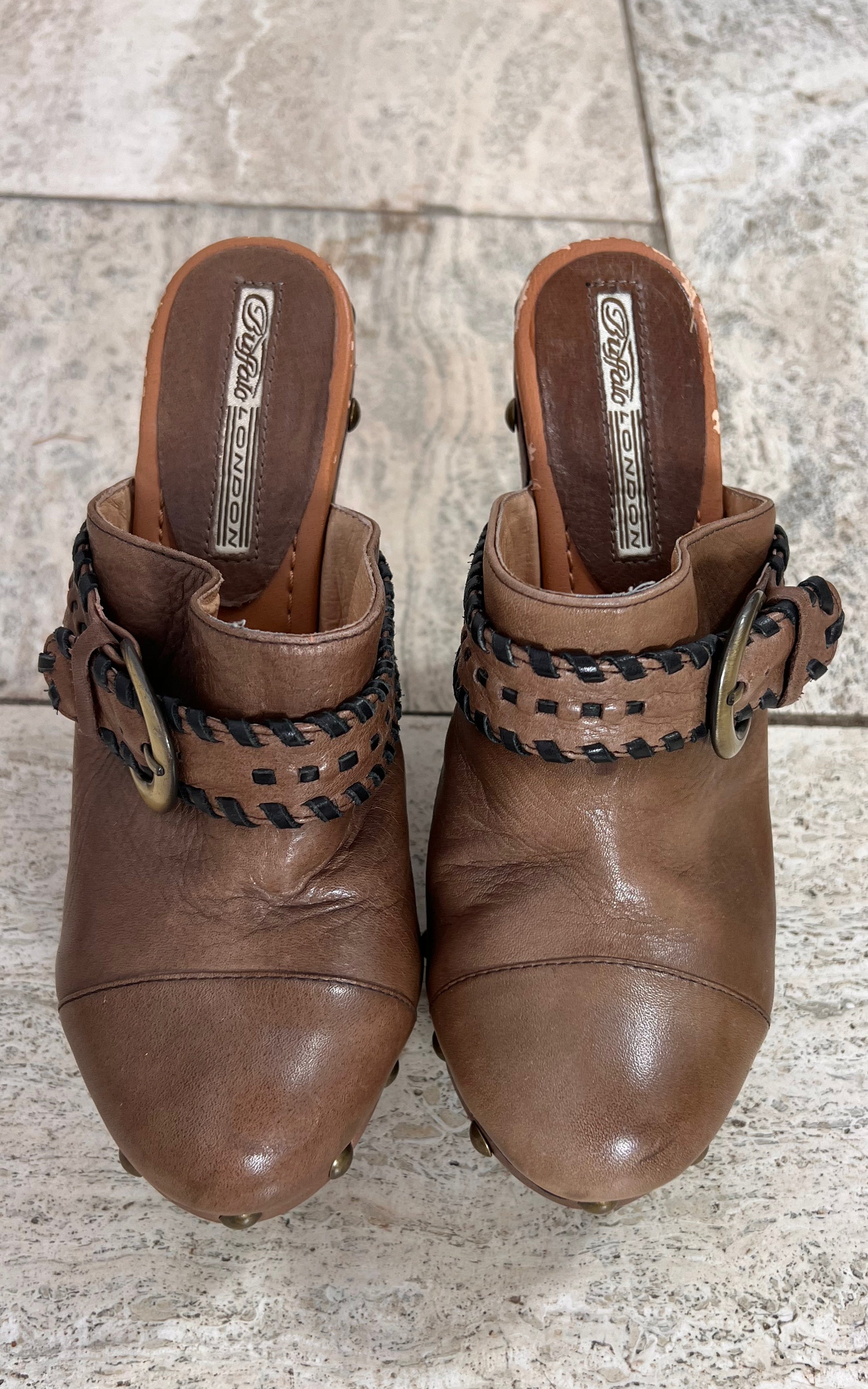 Vintage Early 2000 Buffalo London Platform Clogs 37