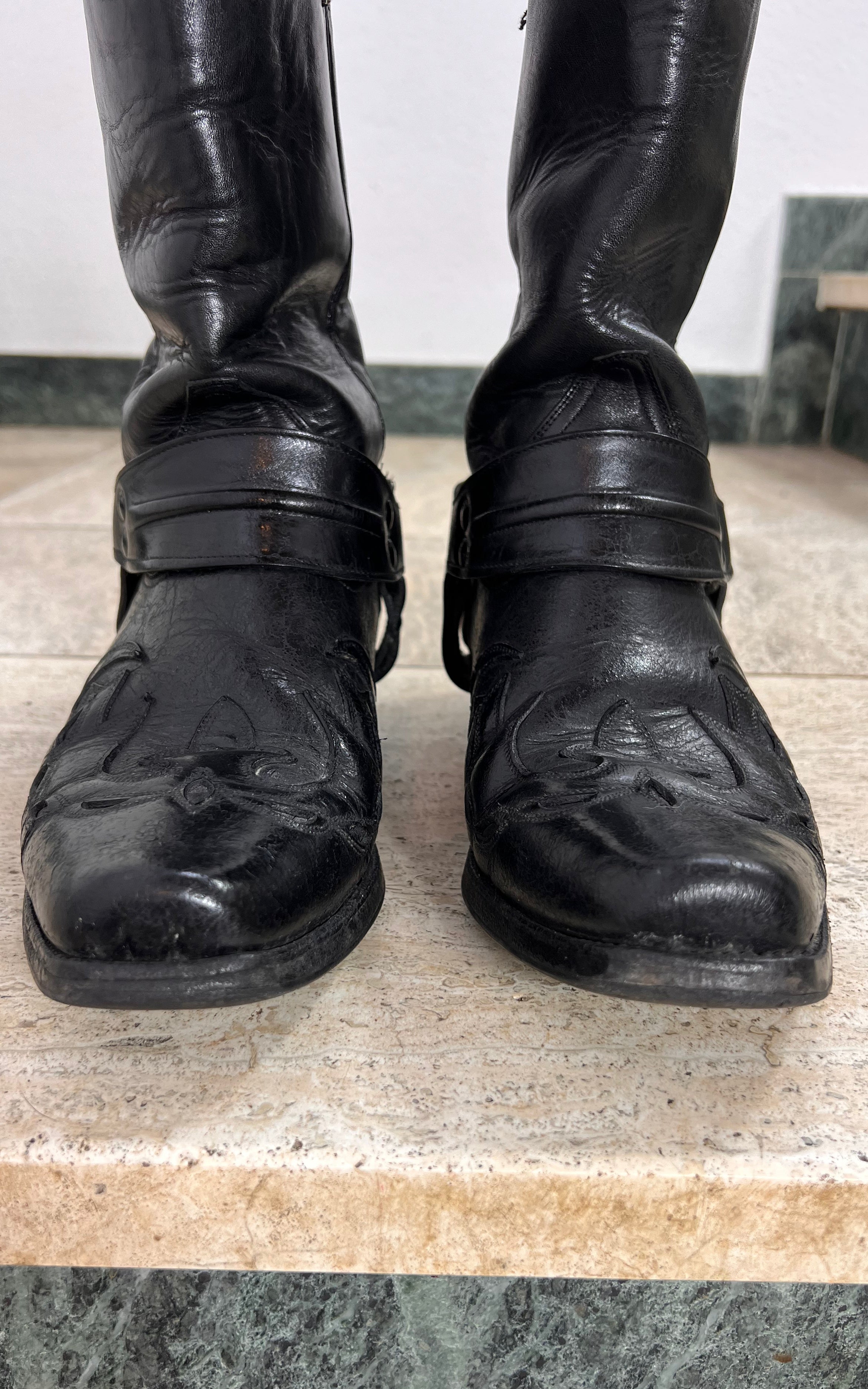 Vintage MENS Western Biker Boots 42 Made in Mexico