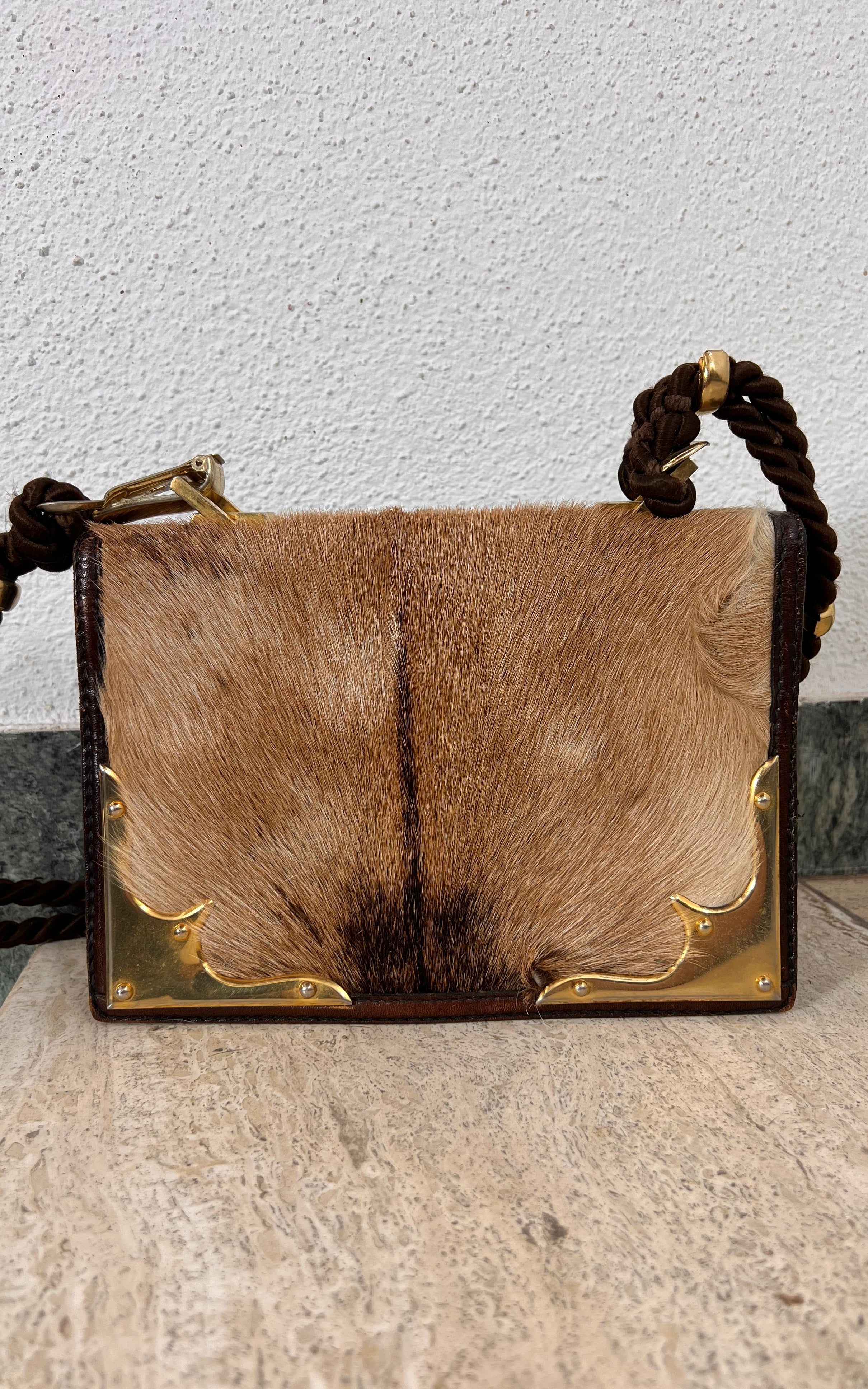 Vintage Goat Hair Shoulder Bag