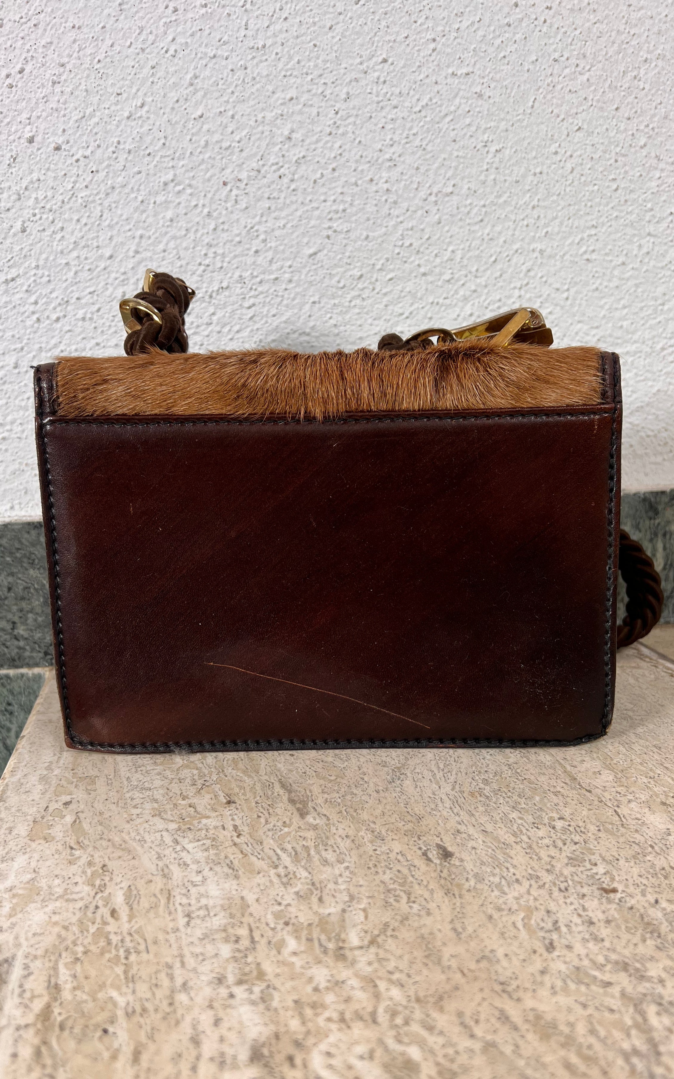 Vintage Goat Hair Shoulder Bag
