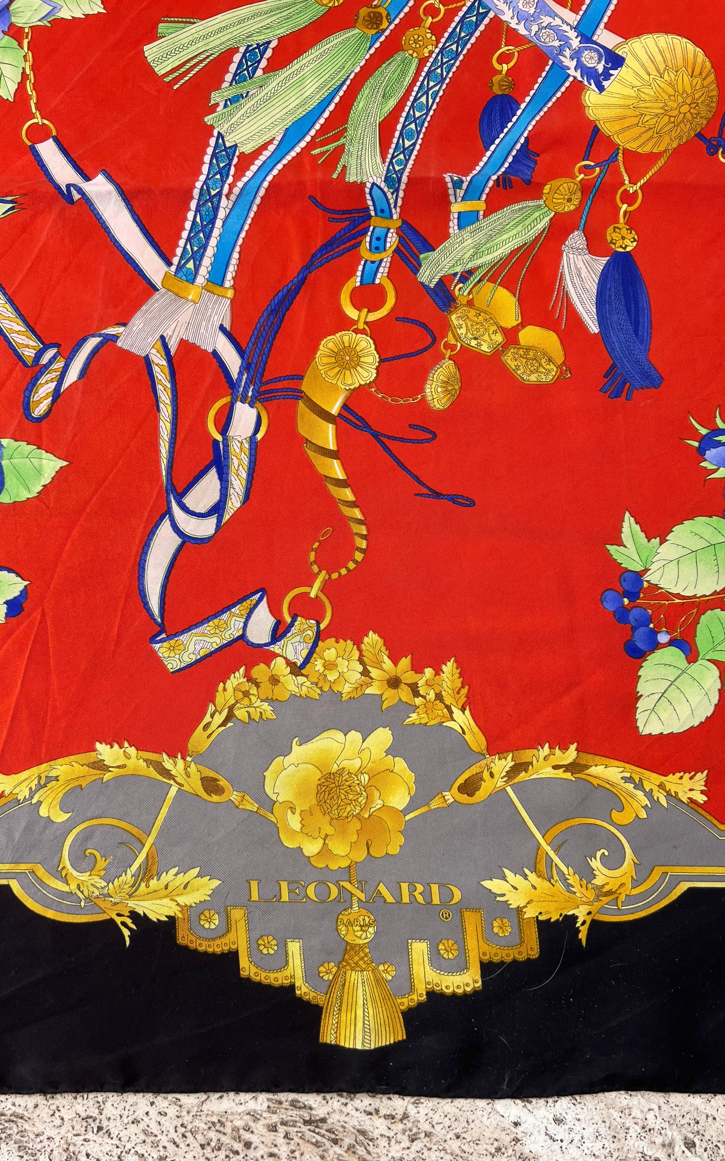 Vintage Leonard Paris Silk Foulard