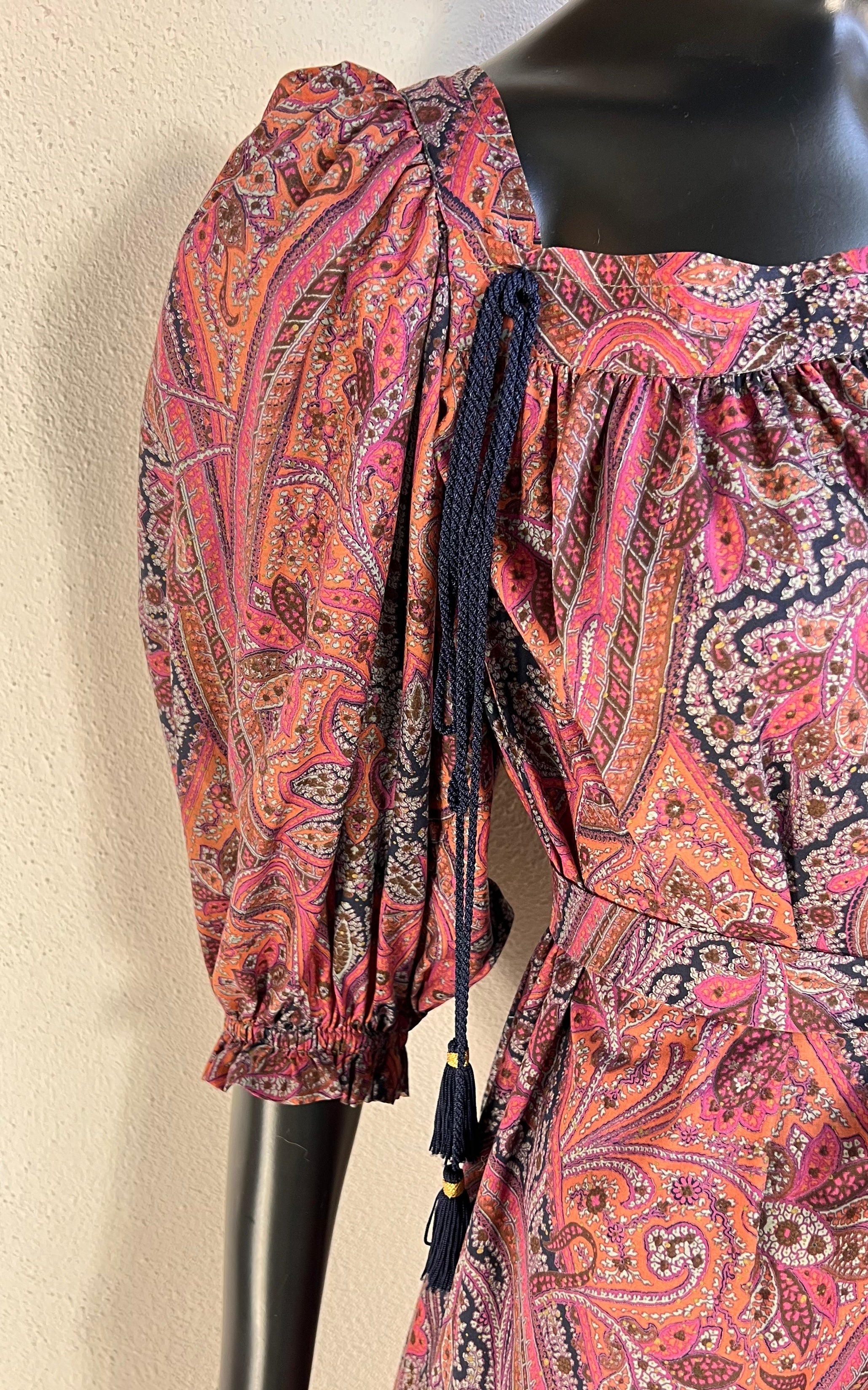 Vintage 70s Yves Saint Laurent Tassel Dress Russian Doll Collection
