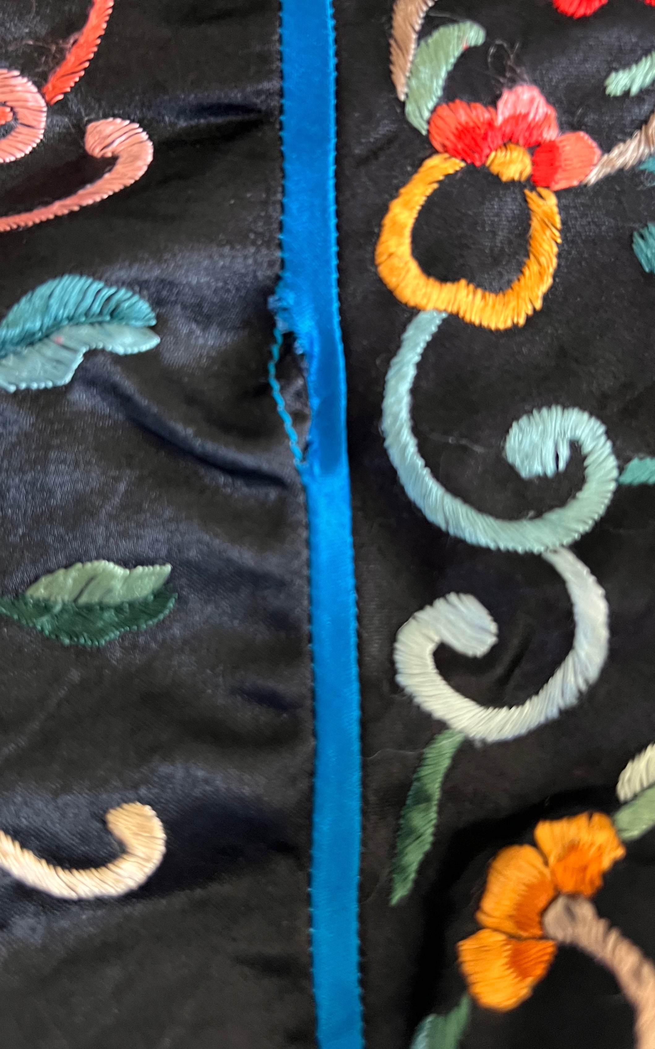 Vintage Embroidered Chinese Silk Jacket