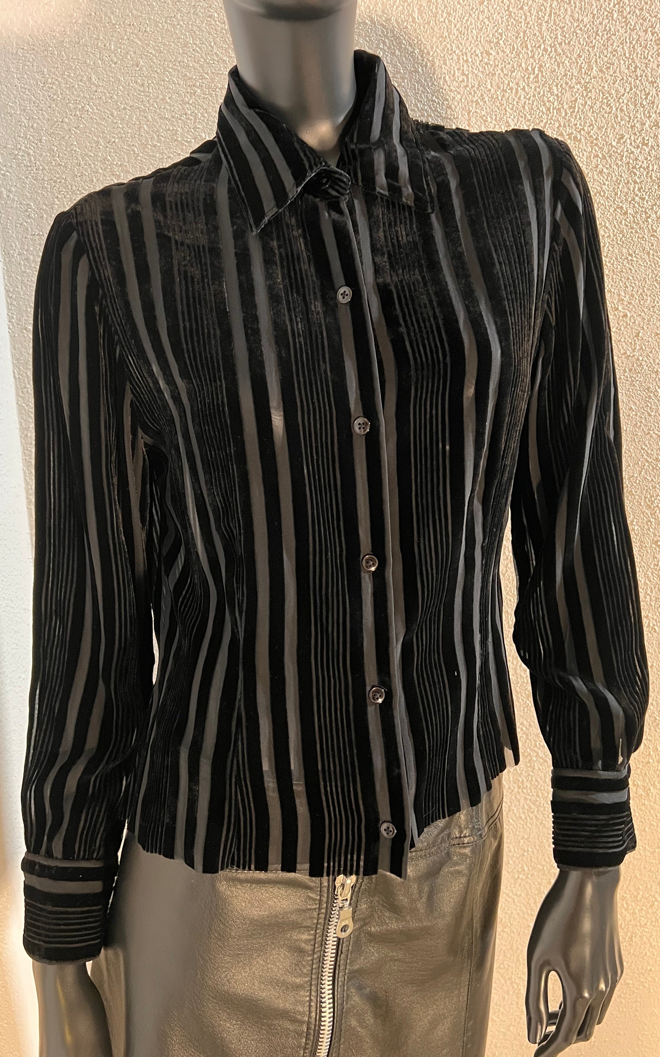 Vintage Burn Out Silk Blouse