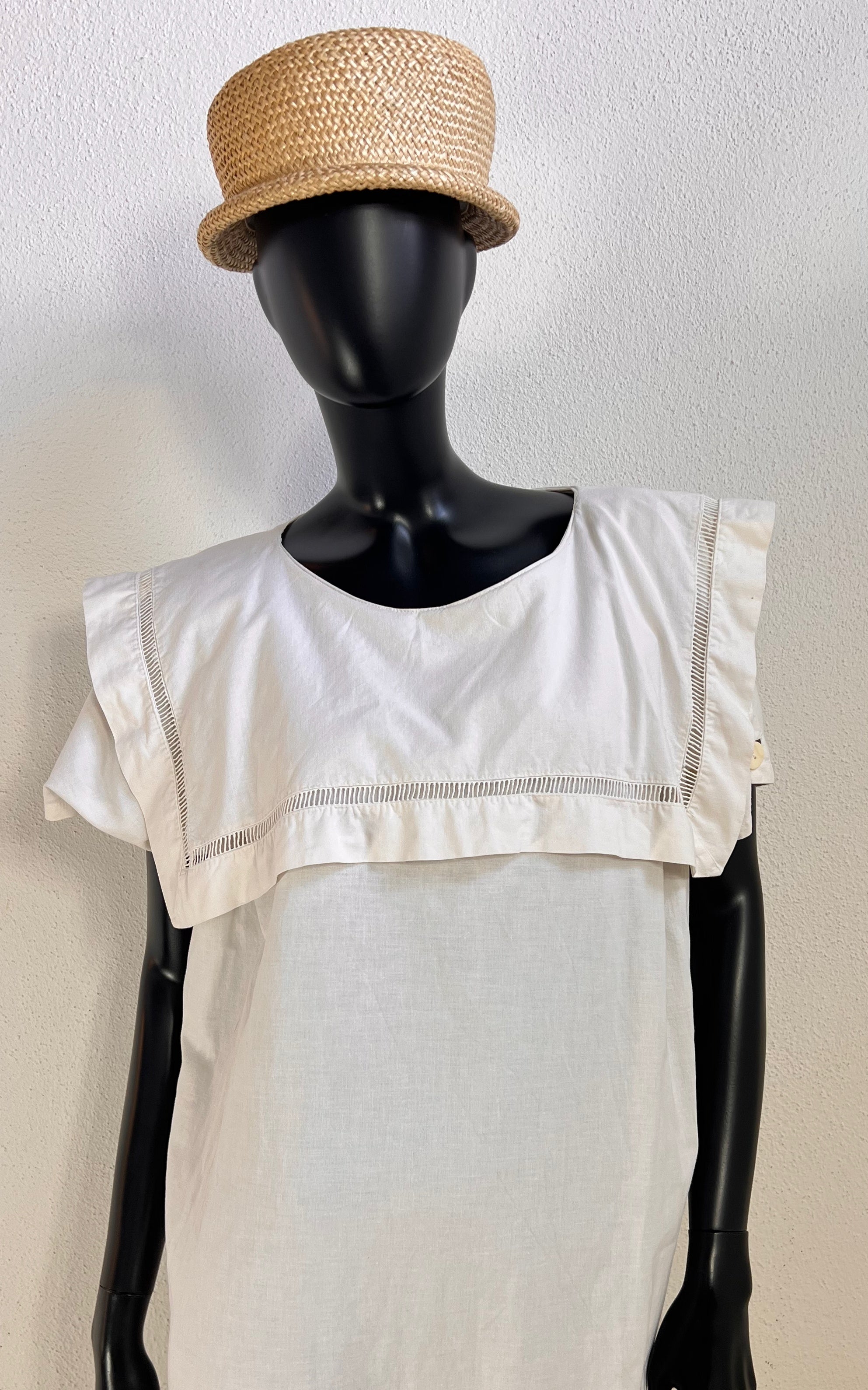 Vintage White Cotton Sailor Dress