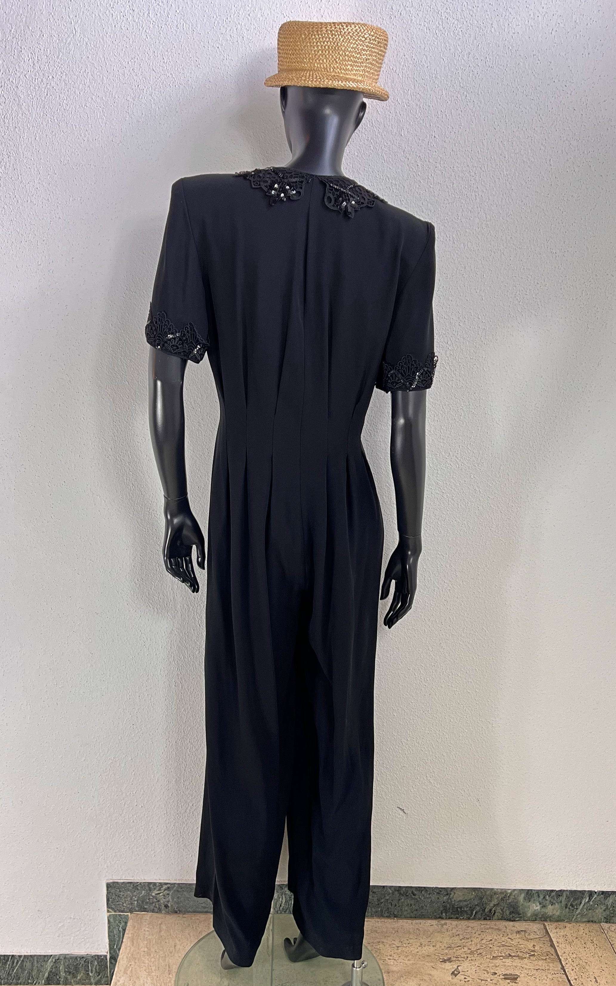 Vintage Chou Chou Overall with Beaded Lace Details