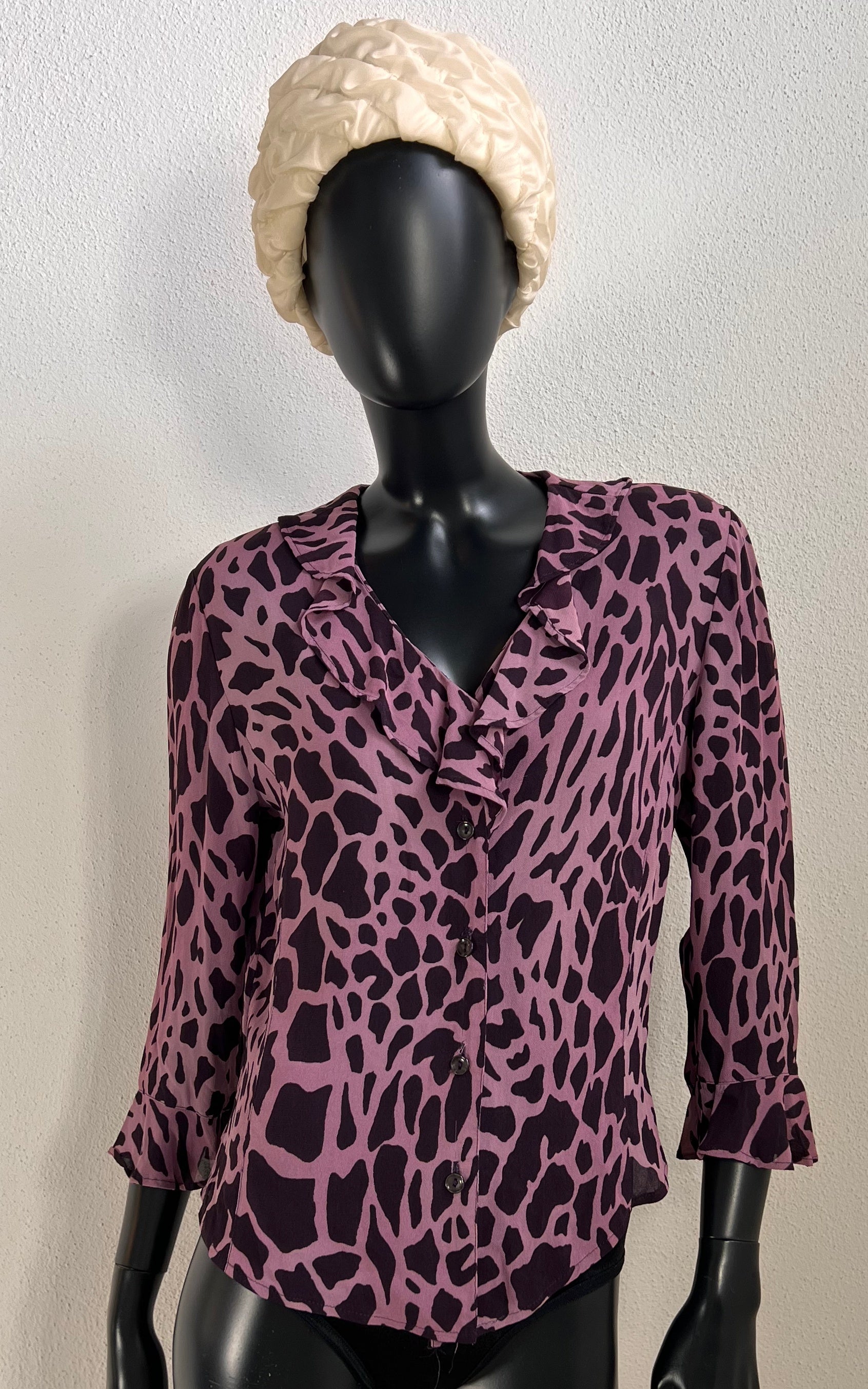 Vintage Y2K Animal Print Blouse