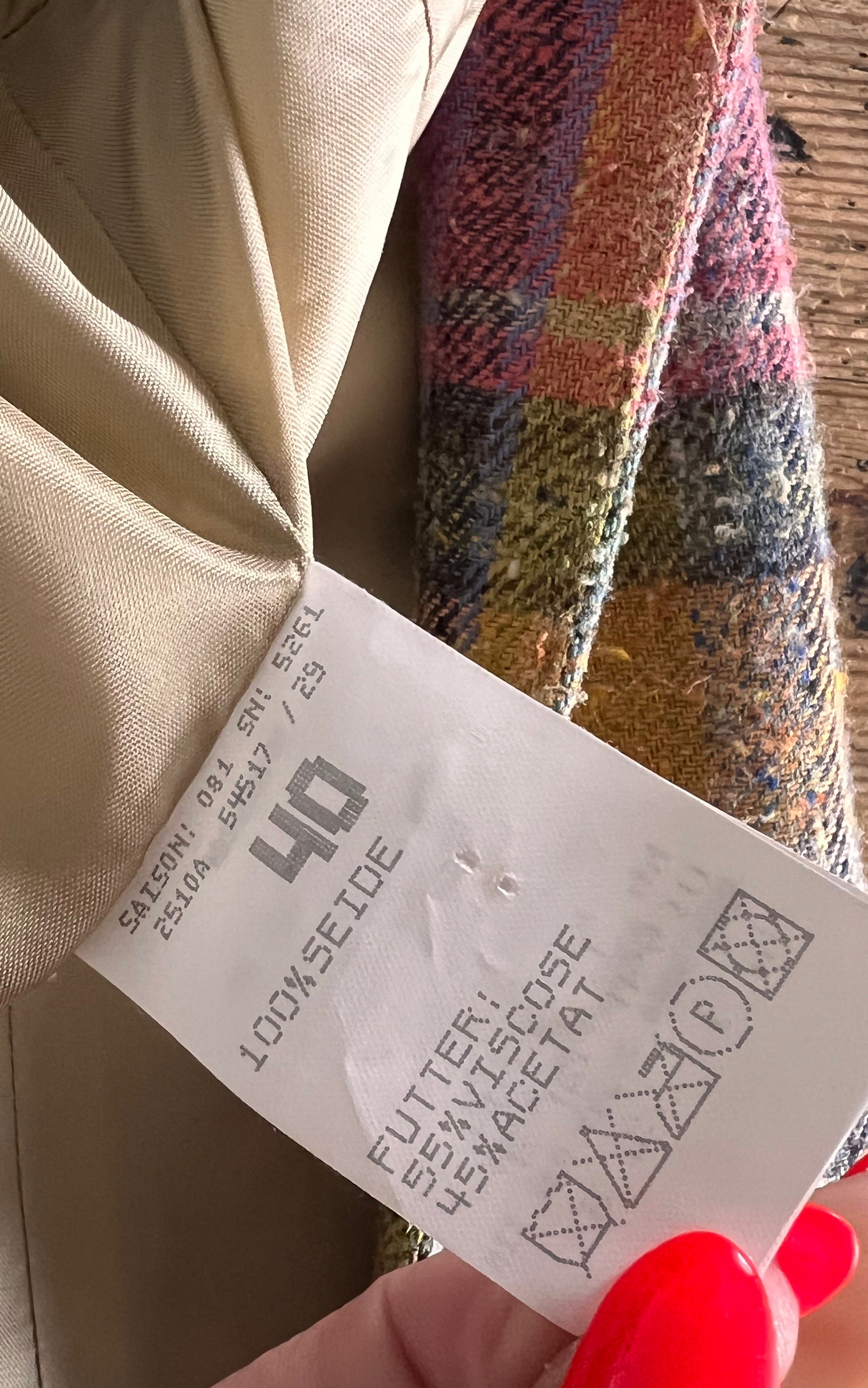 Vintage Lodenfrey Tartan Silk Blazer