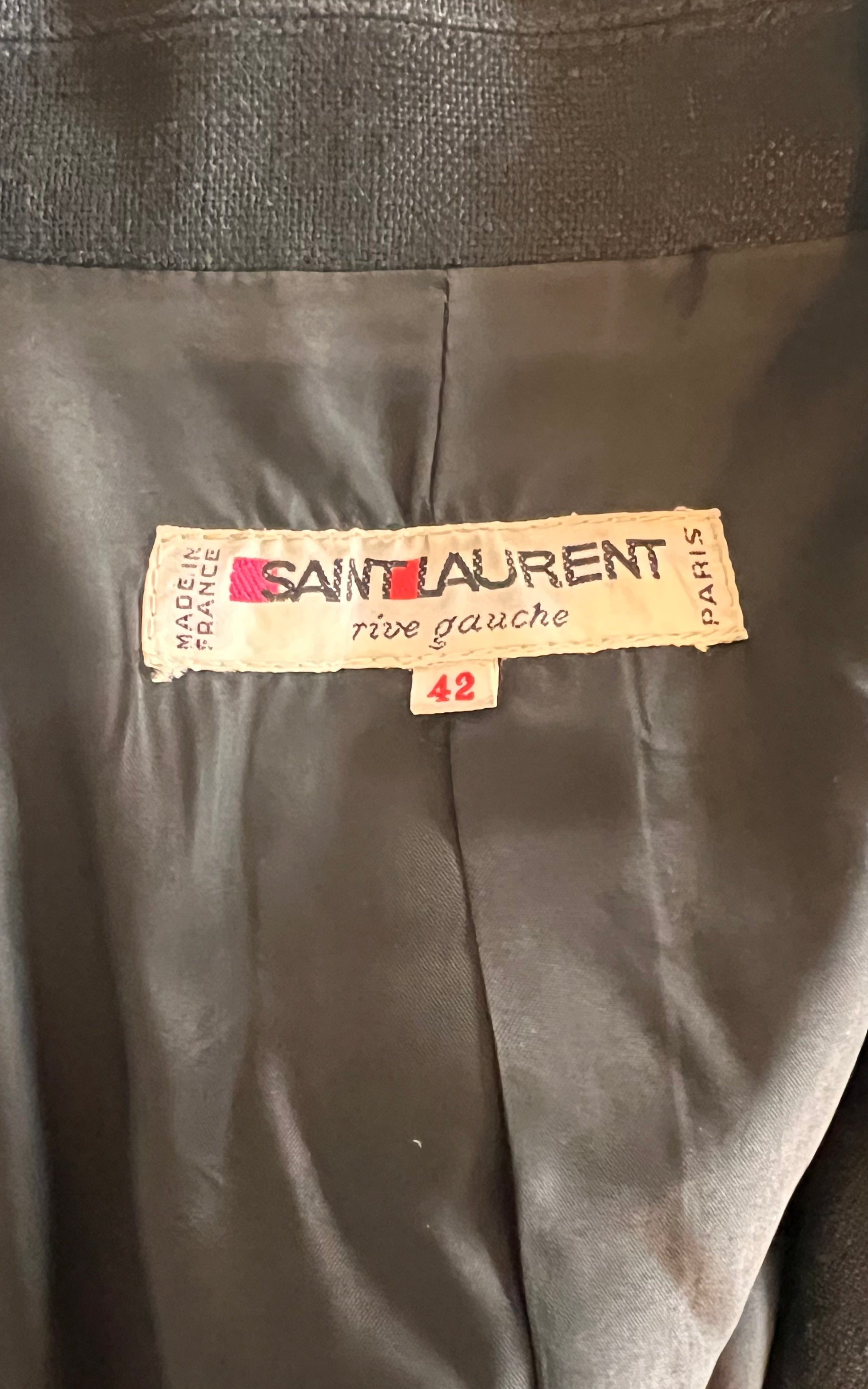 Vintage 80s Yves Saint Laurent Linen Costume