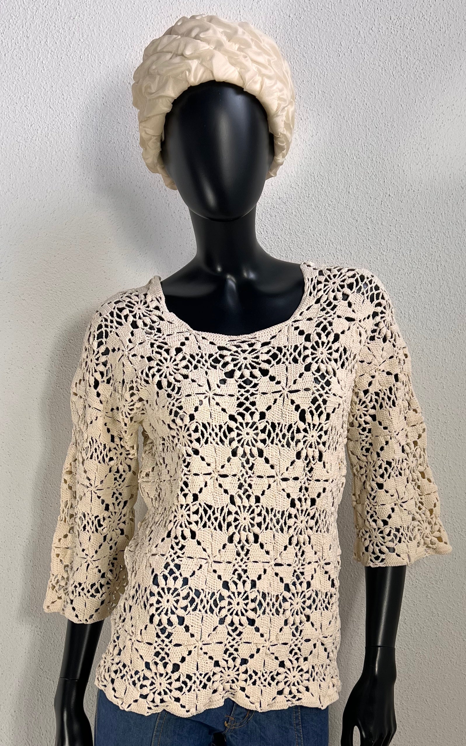 Vintage Handmade Crochet Shirt