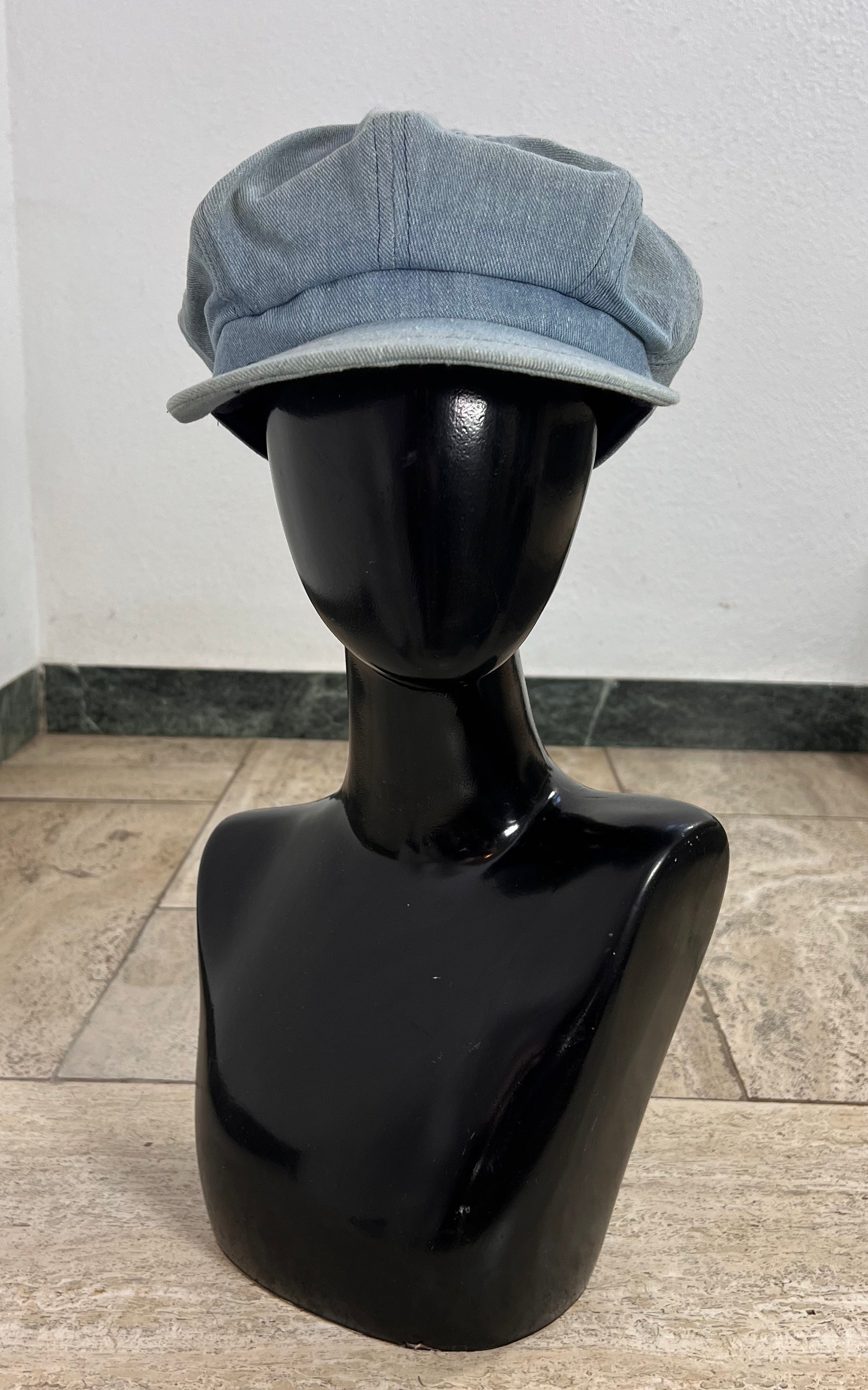 Vintage Light Denim Baker Boy Hat