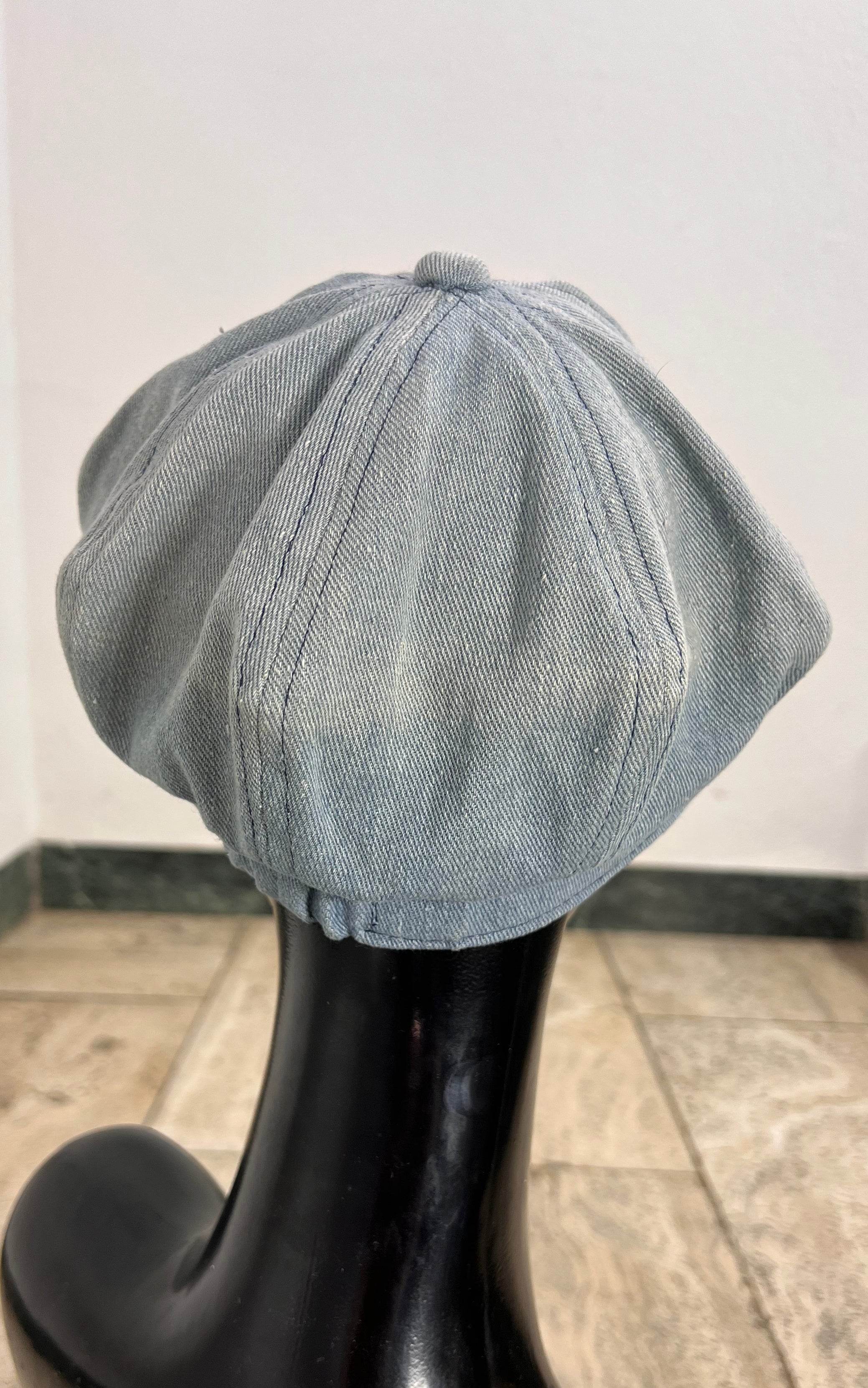 Vintage Light Denim Baker Boy Hat
