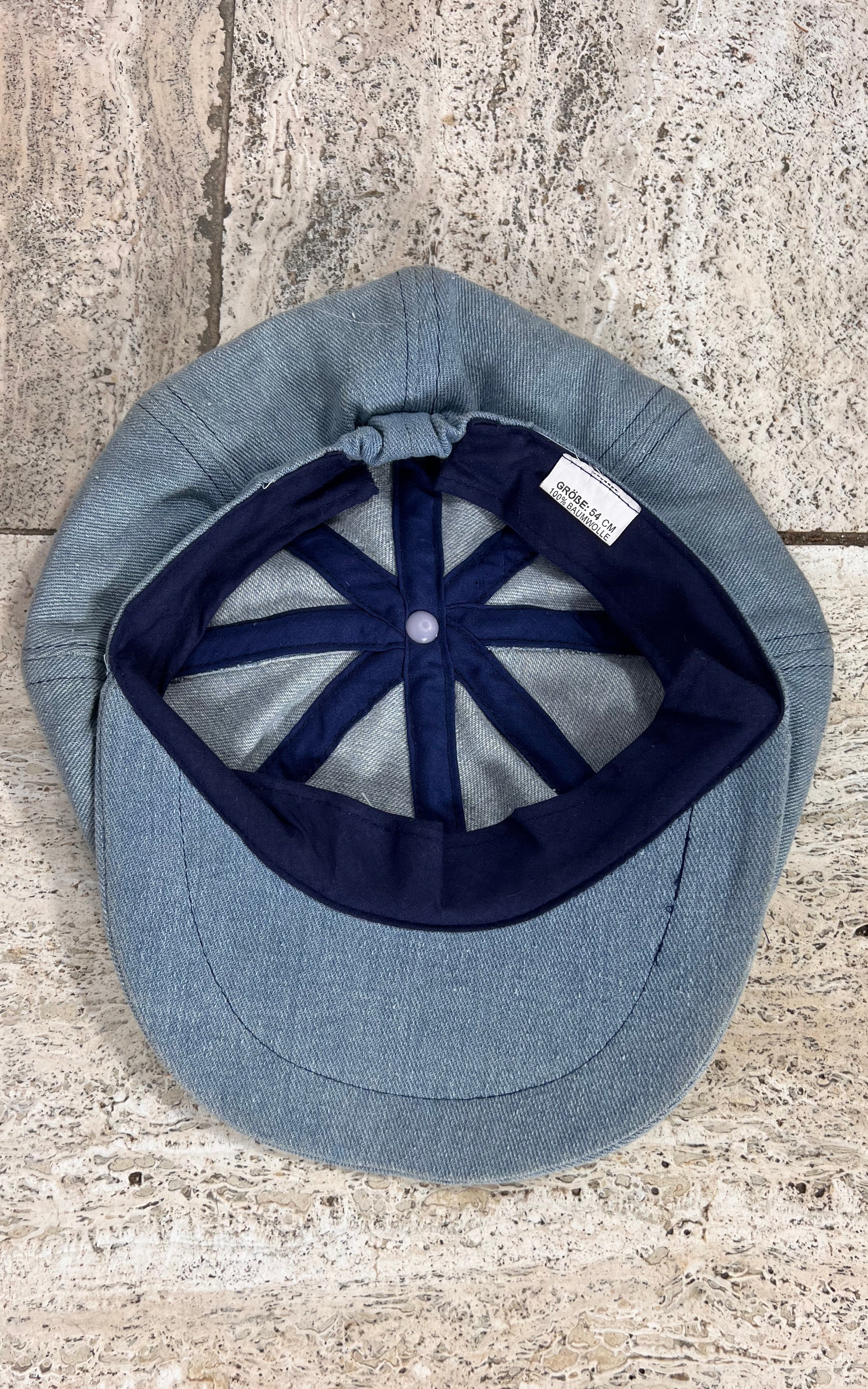 Vintage Light Denim Baker Boy Hat