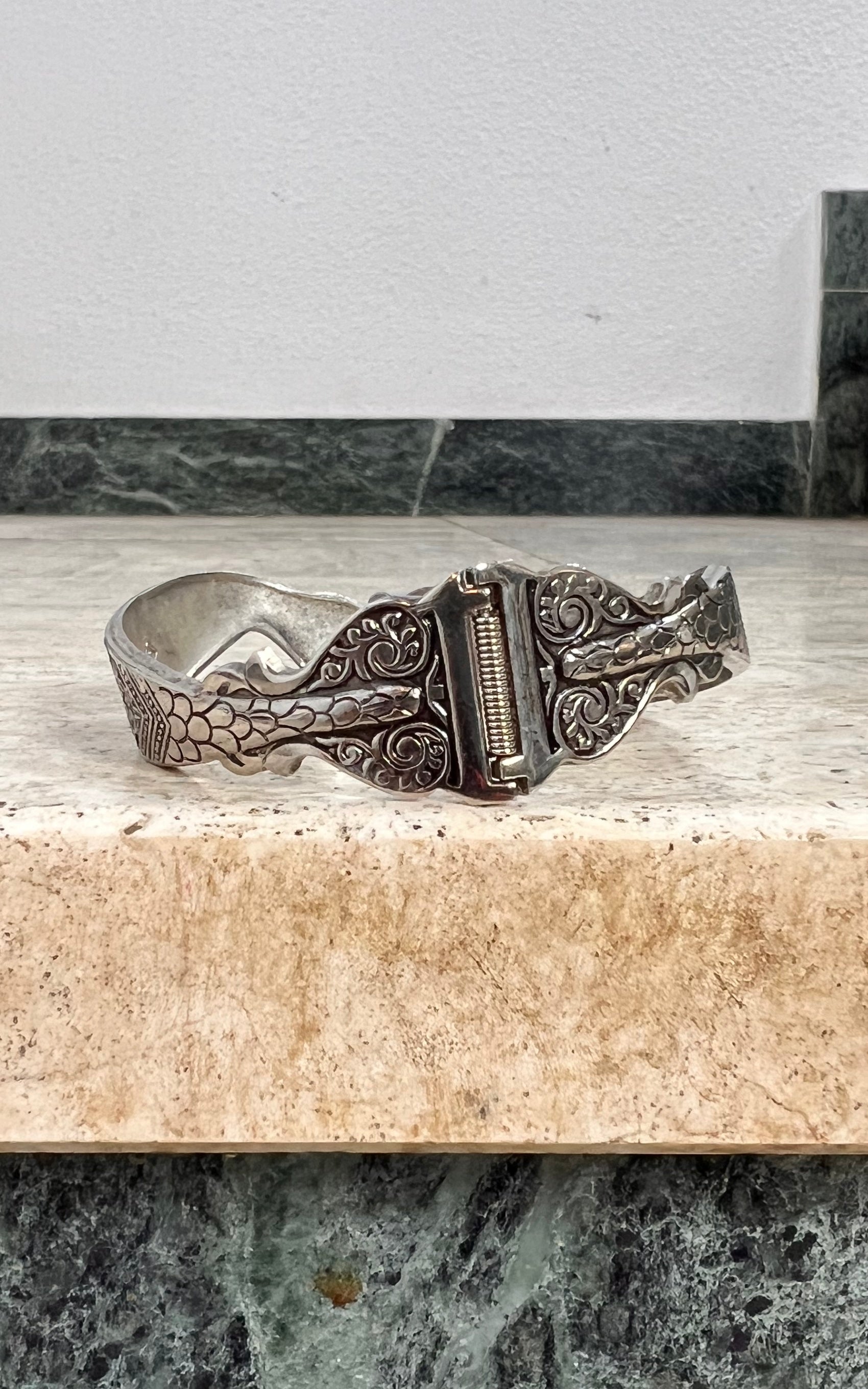 Vintage Silver Snake Bracelet
