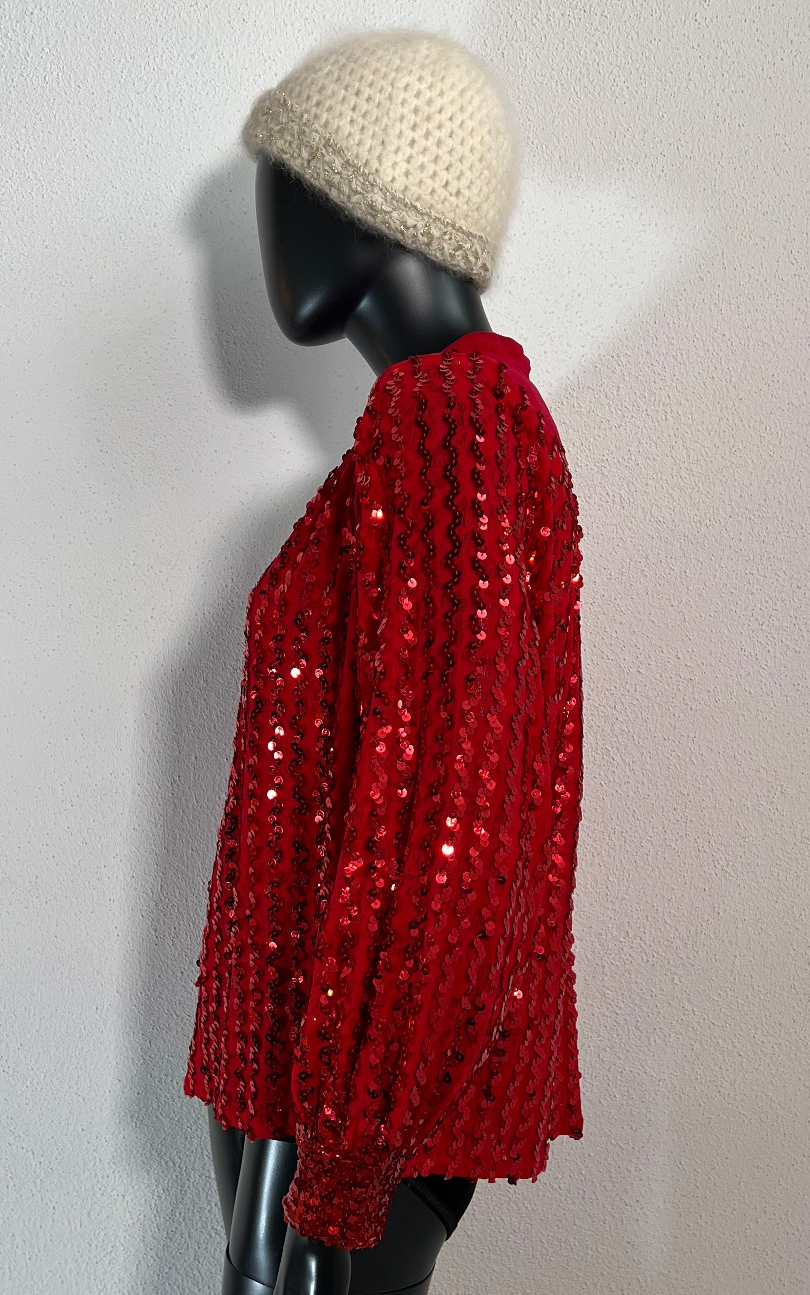 Vintage Ann Green Sequins and Velvet Shirt
