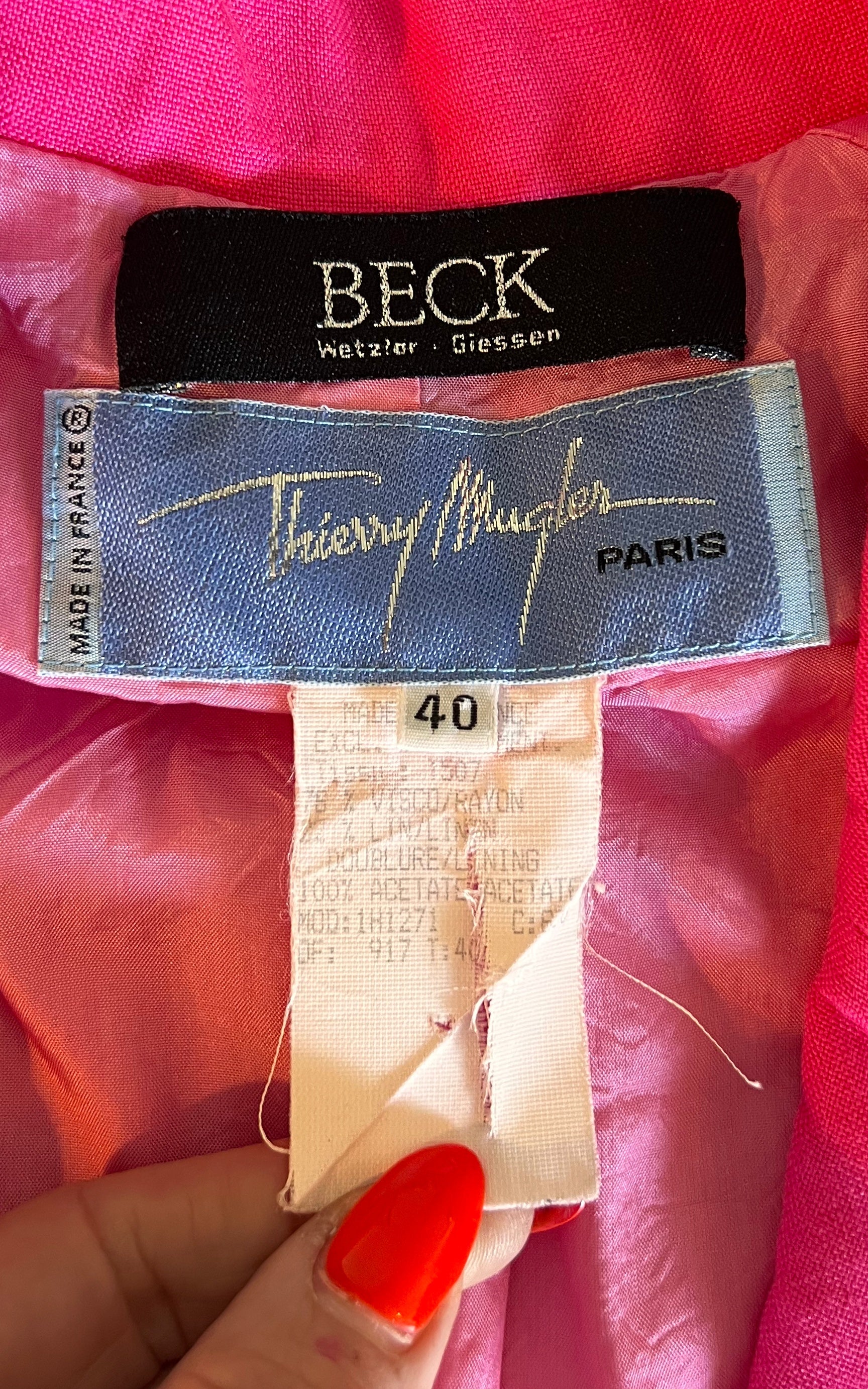Vintage Thierry Mugler Linen Blazer