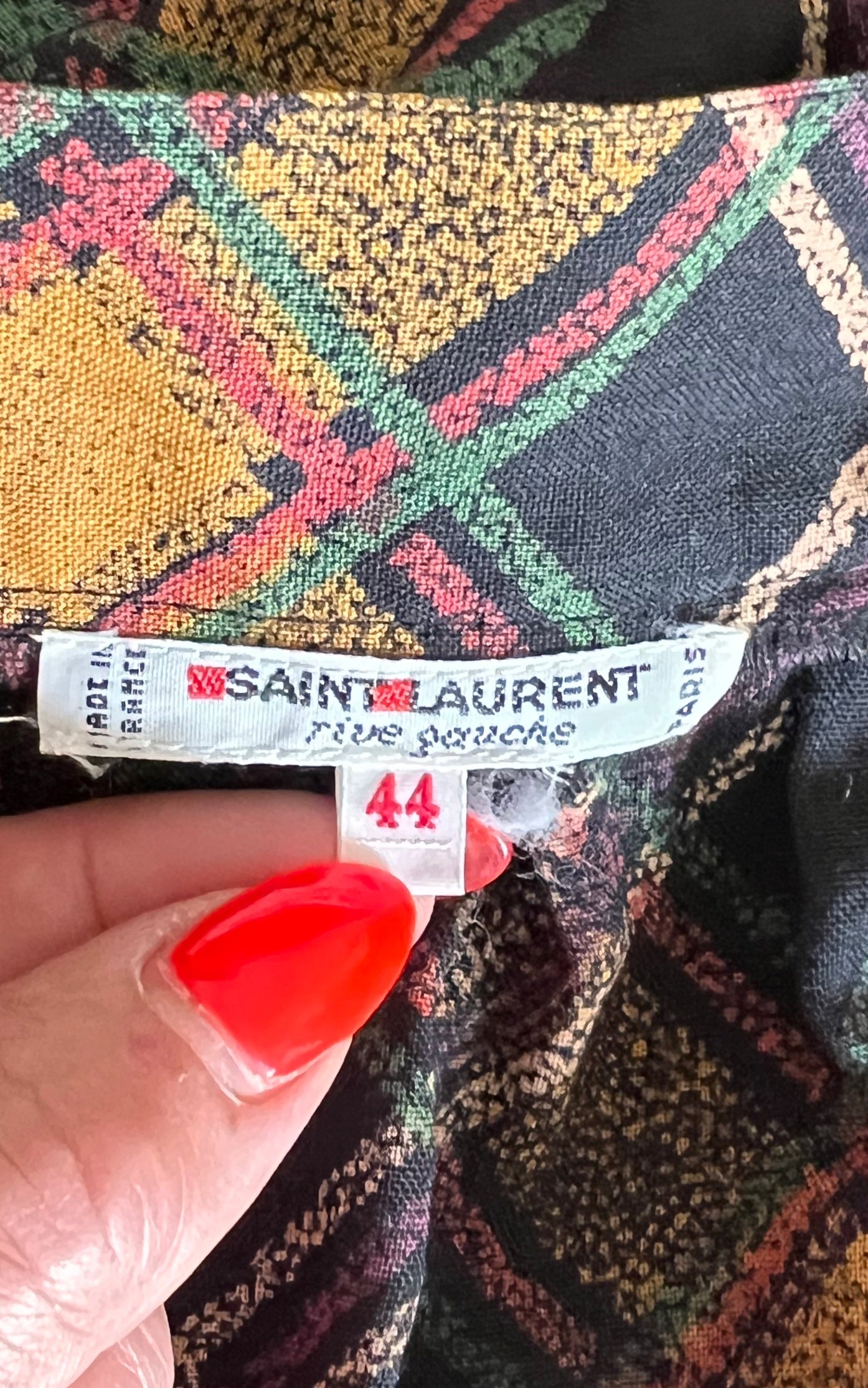 Vintage 70s Yves Saint Laurent Tartan Ruffle Skirt
