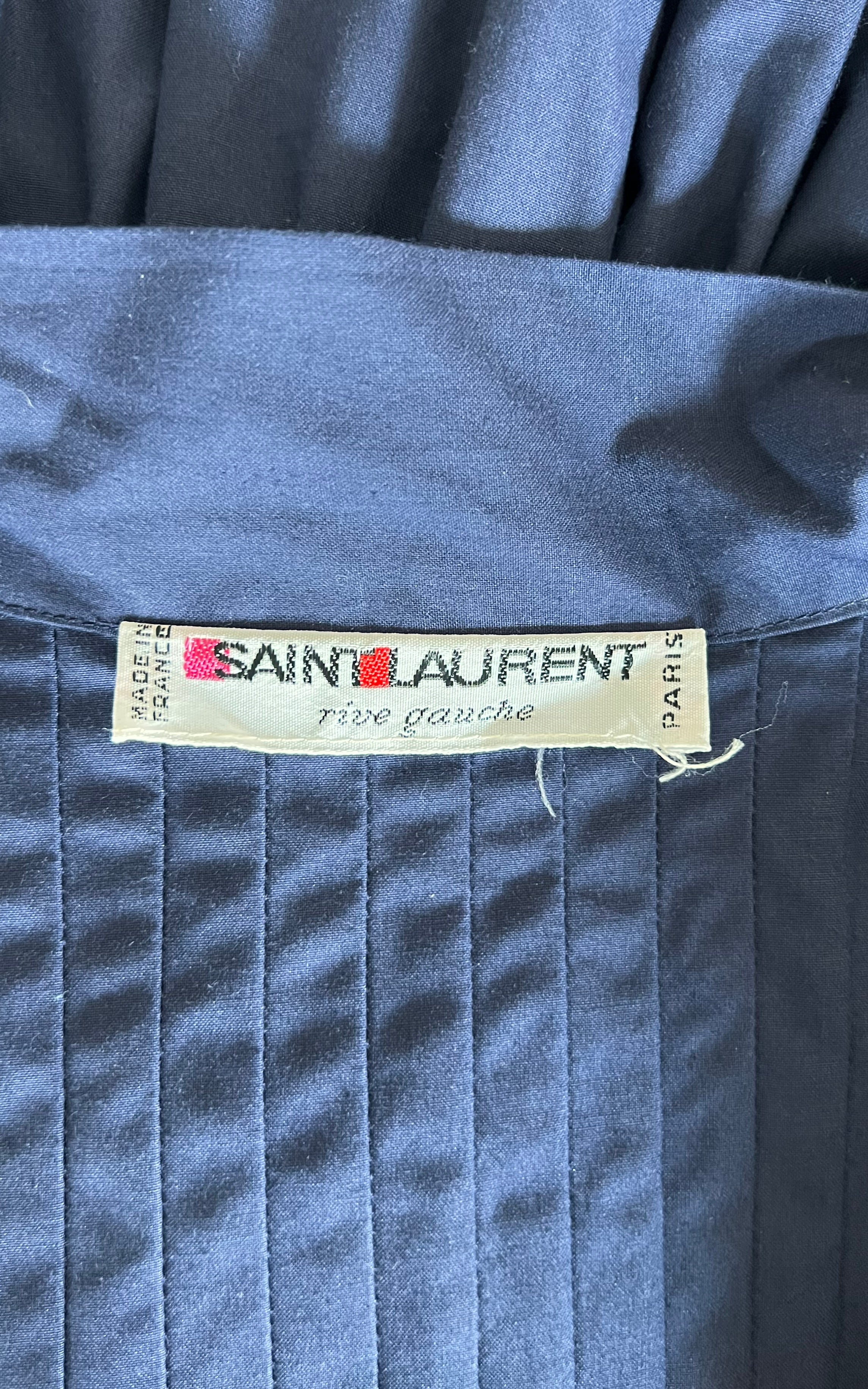 Vintage Yves Saint Laurent Pleats Mini Dress