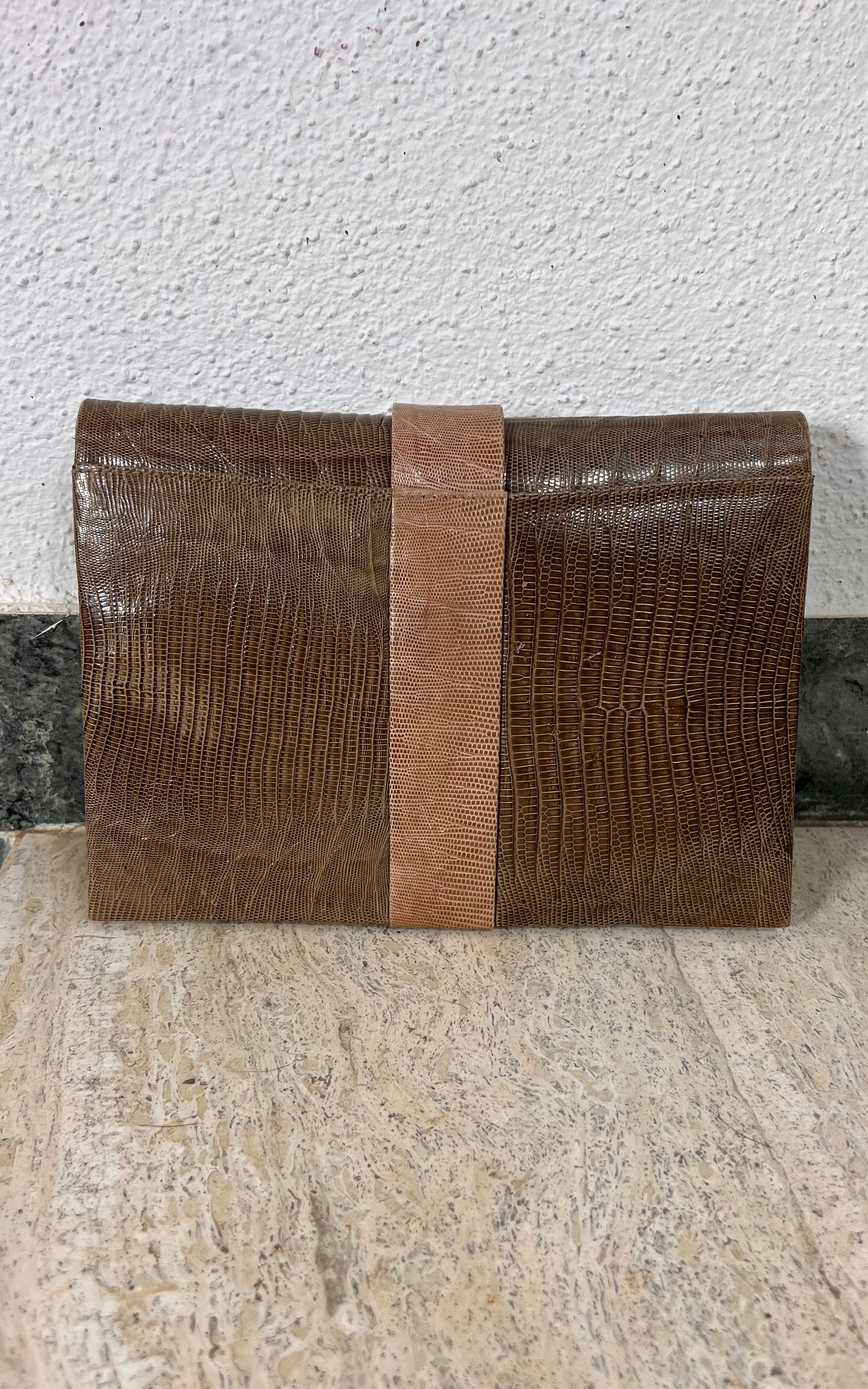 Vintage Andrea Pfister Clutch Bag Taupe