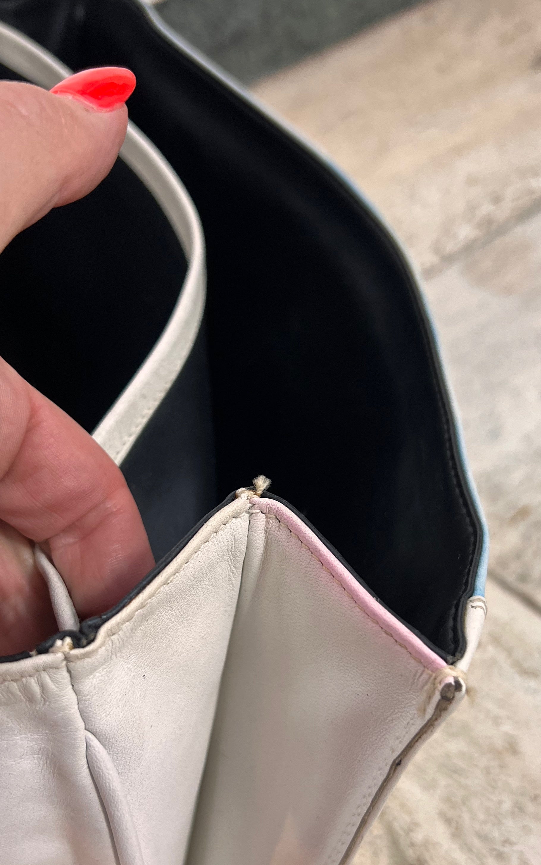 Vintage White Pouch Clutch Bag