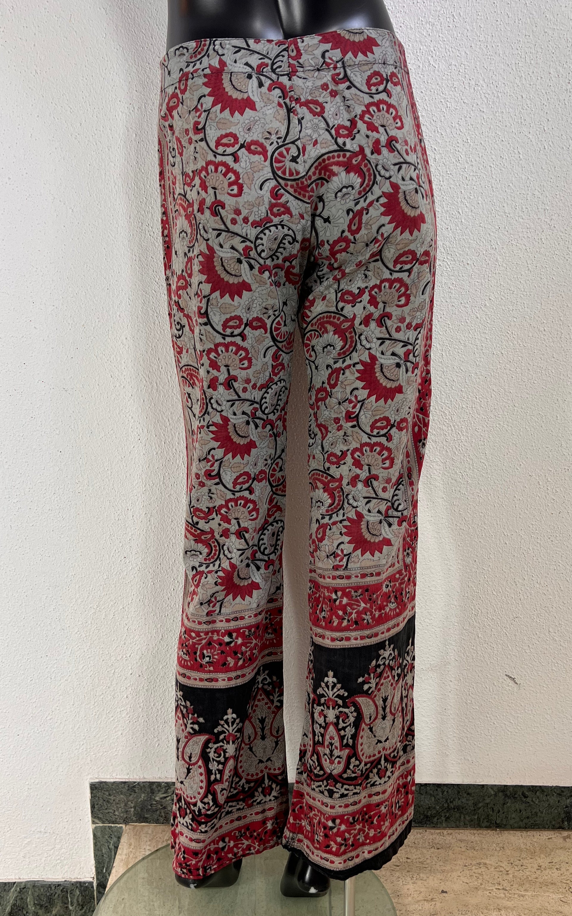 Vintage 90s Constad London Block Print Low Waist Flare