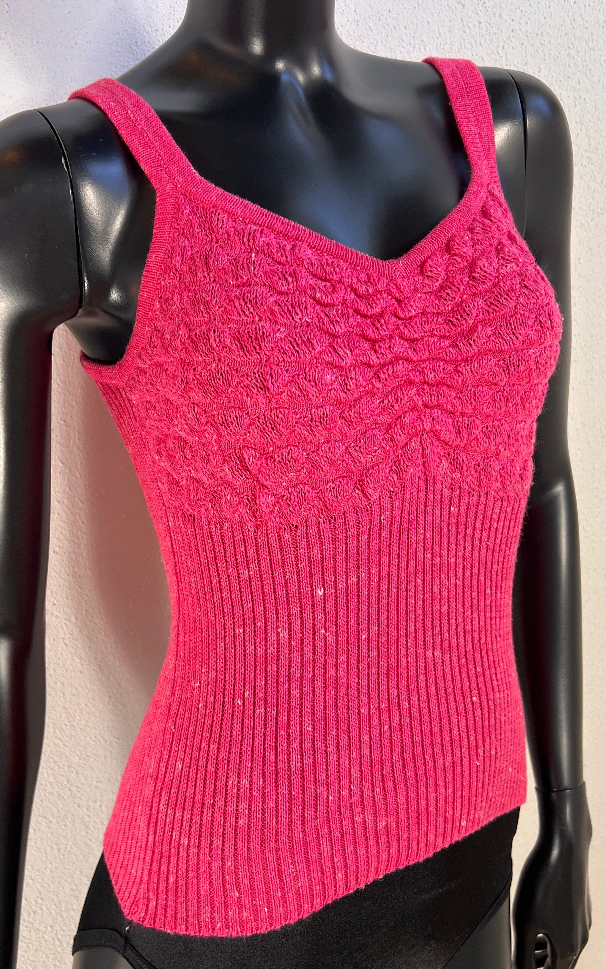 Vintage 70s Bayer Linen Knit Top