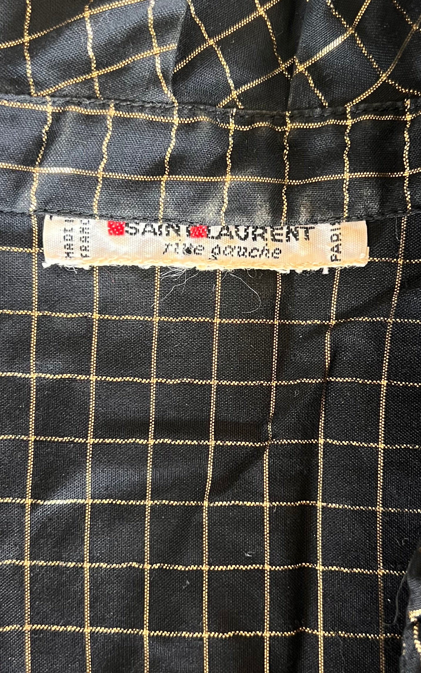 Vintage 70s Yves Saint Laurent Golden Lurex Blouse
