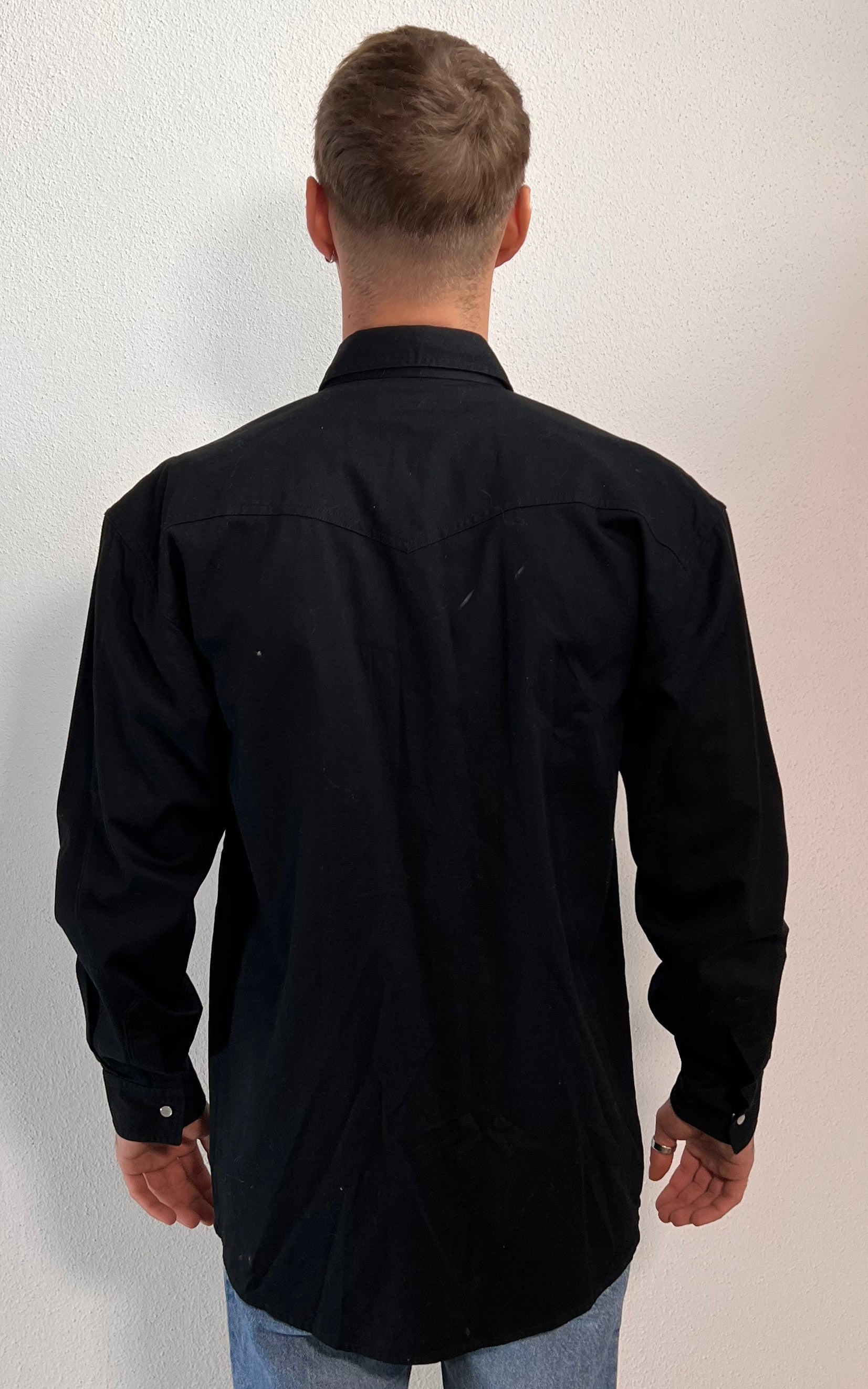Camicia vintage da uomo in stile western con bottoni
