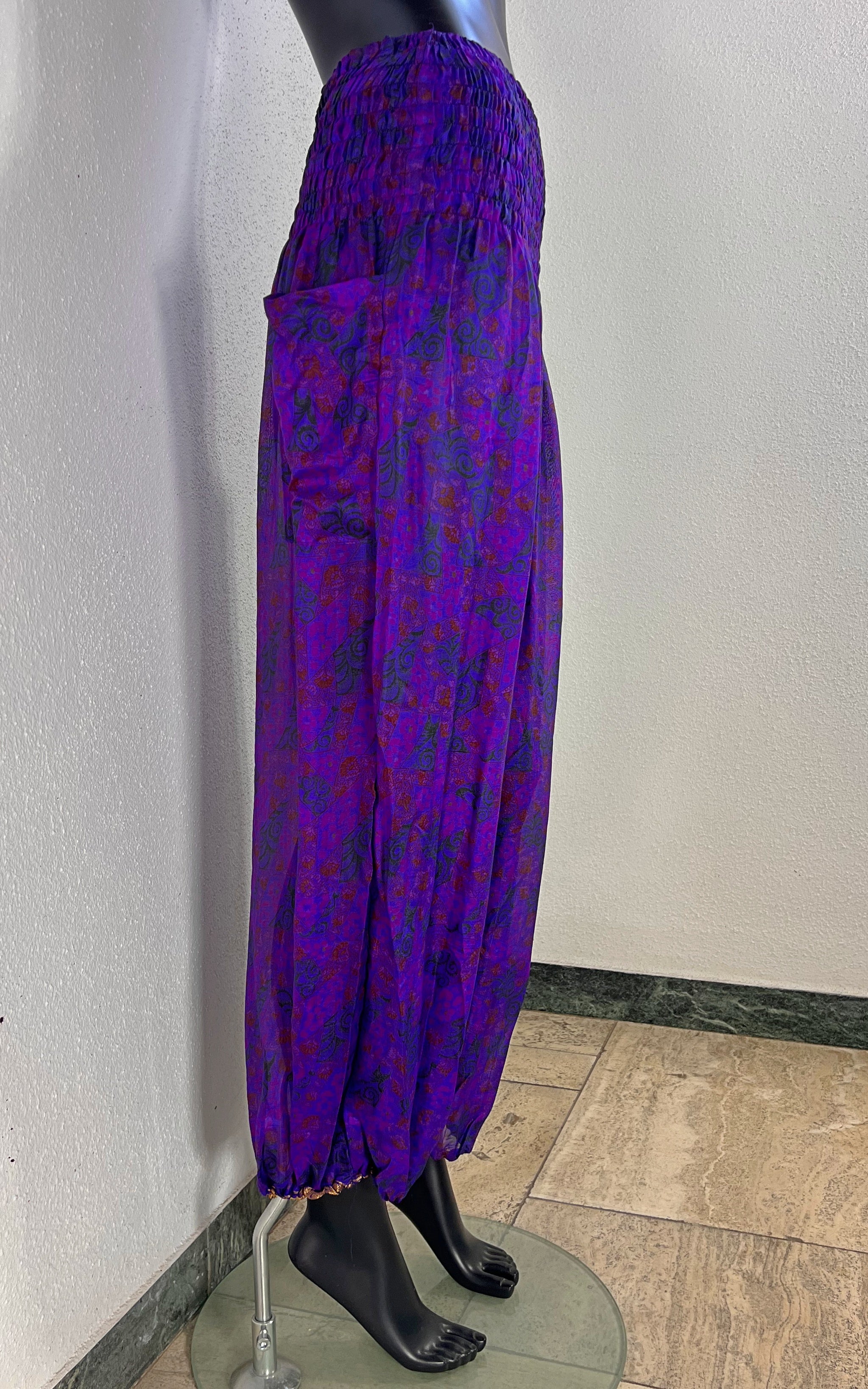 Recycled Sari-Silk Balloon Pants