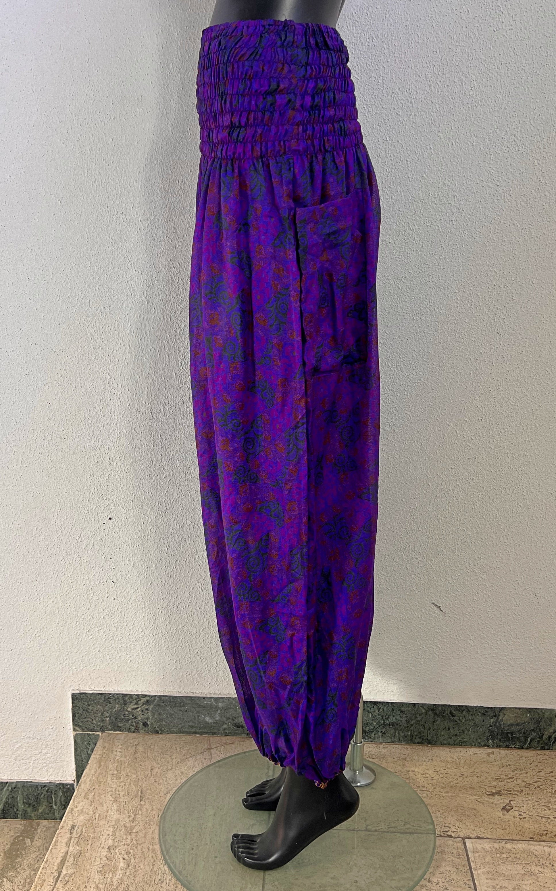 Recycled Sari-Silk Balloon Pants