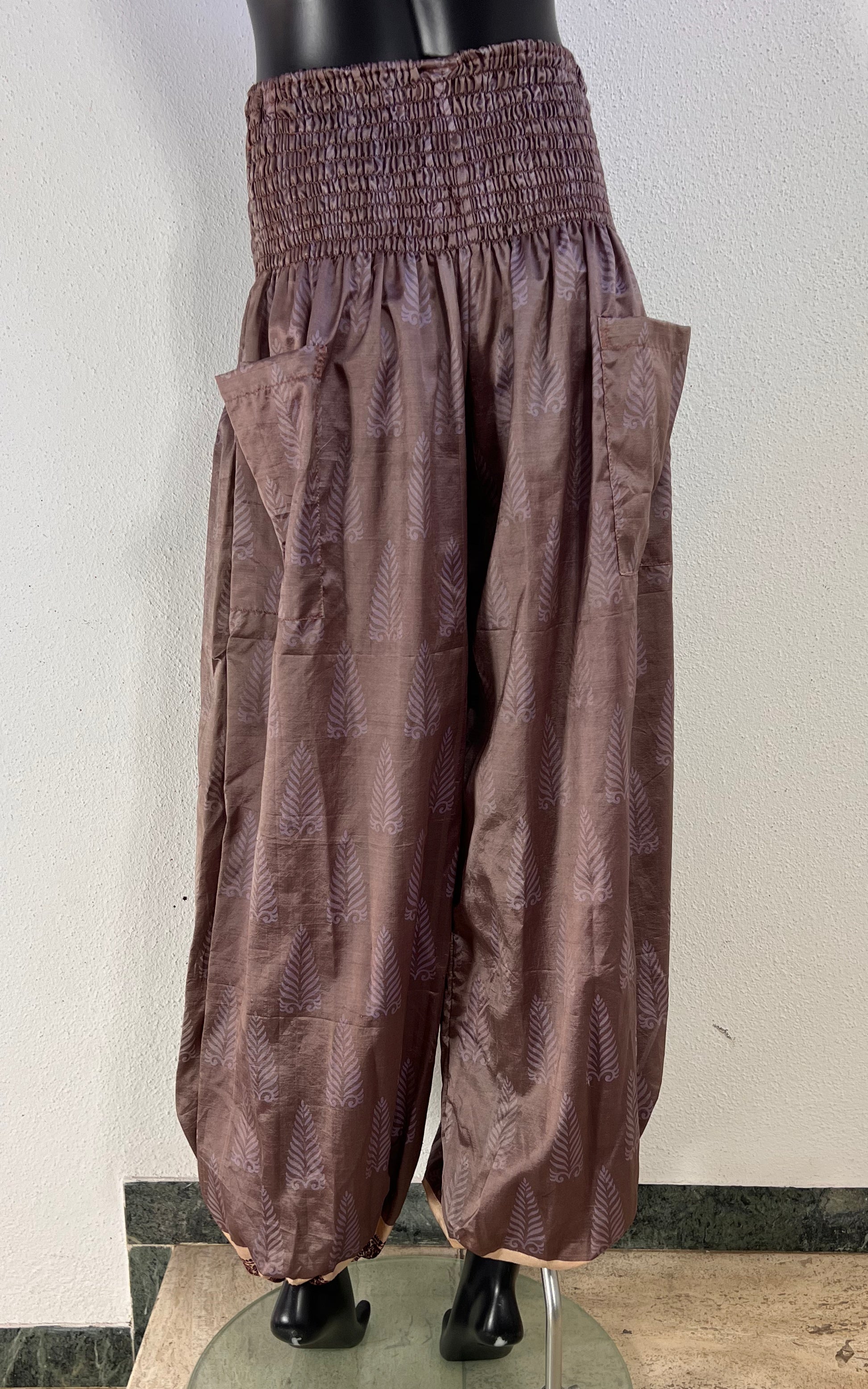 Recycled Sari-Silk Balloon Pants