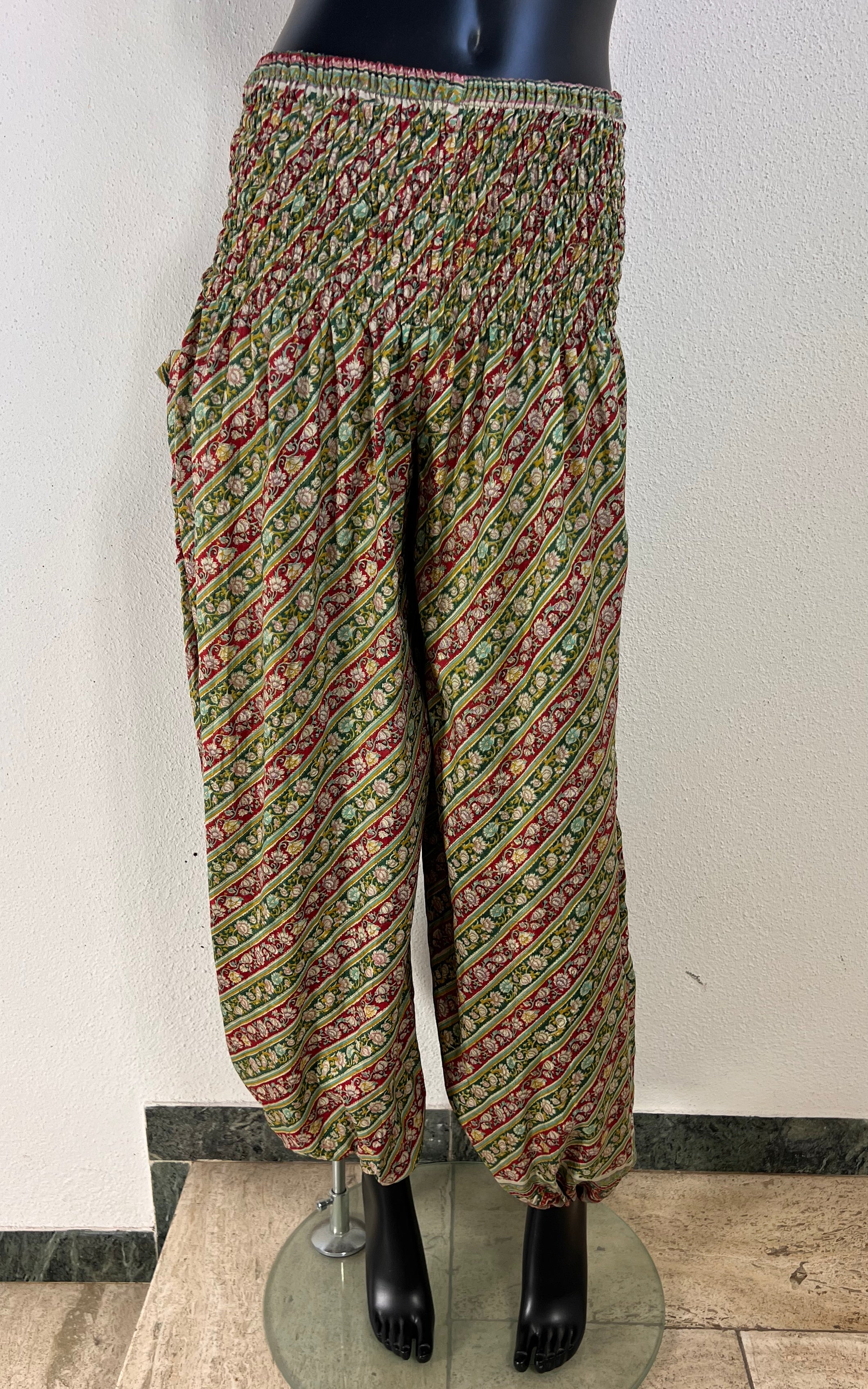 Recycled Sari-Silk Balloon Pants