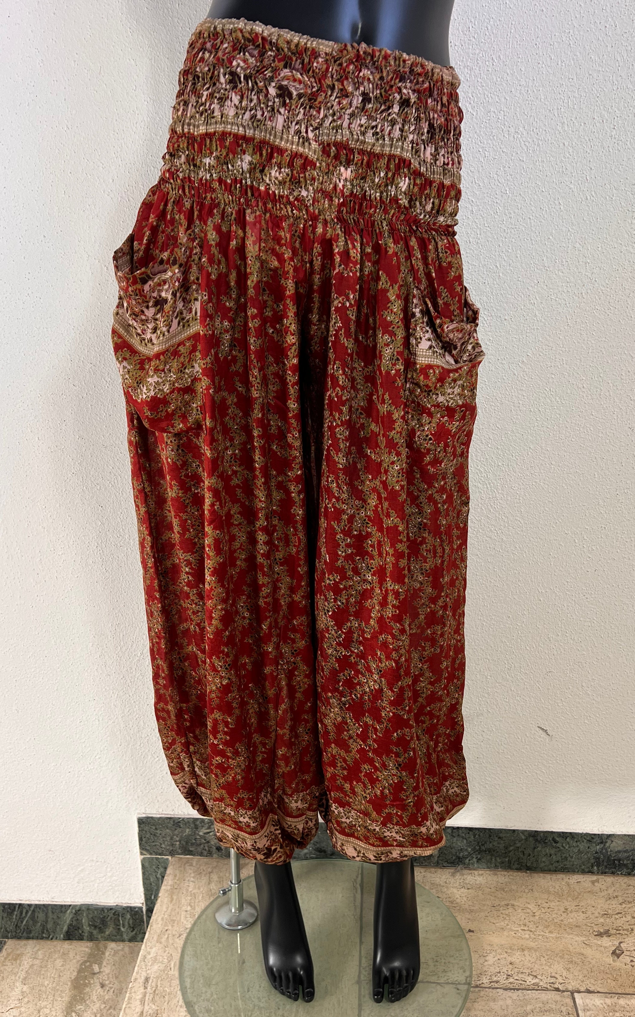 Recycled Sari-Silk Balloon Pants
