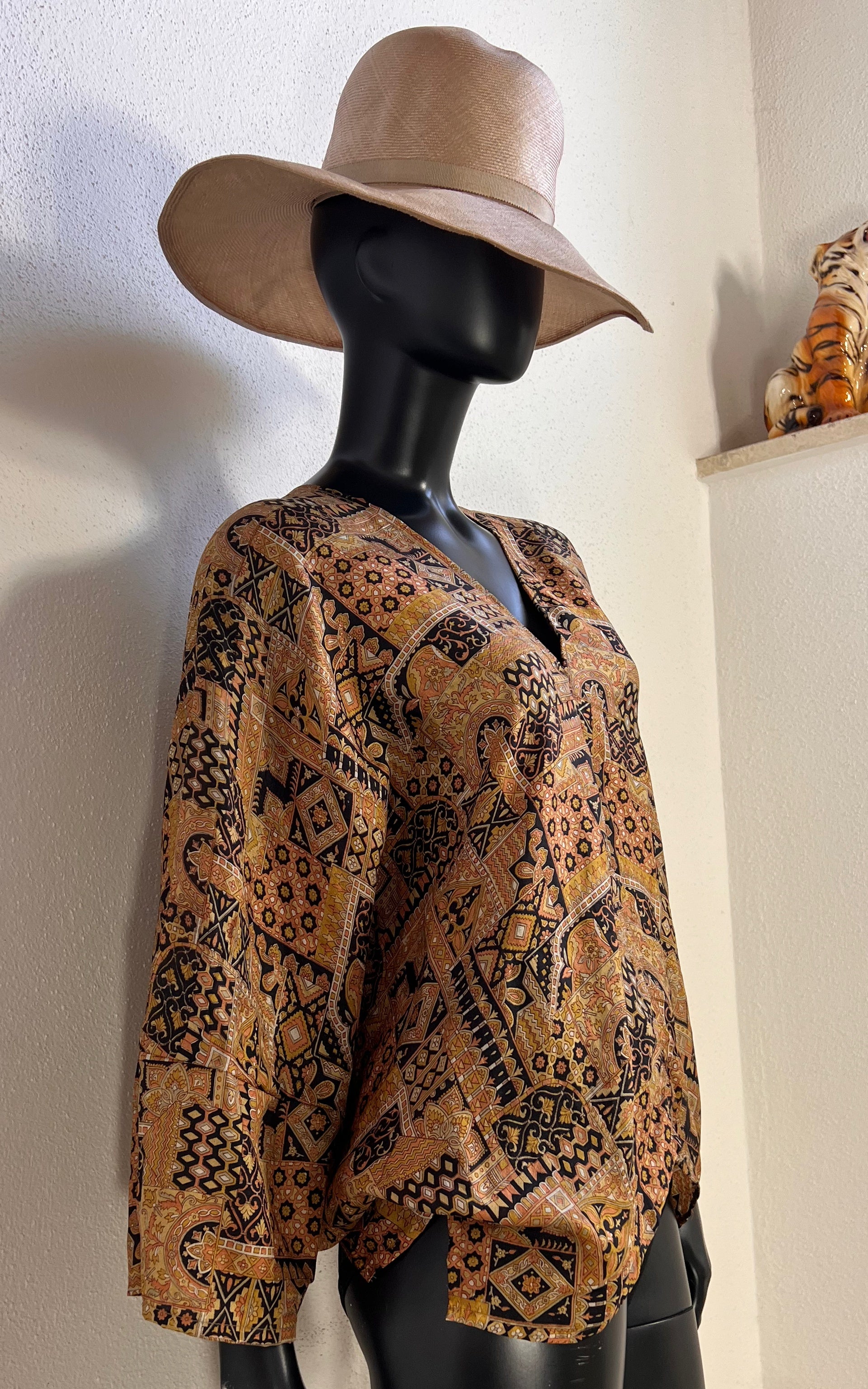 Recycled Sari-Silk Butterfly Wing Top