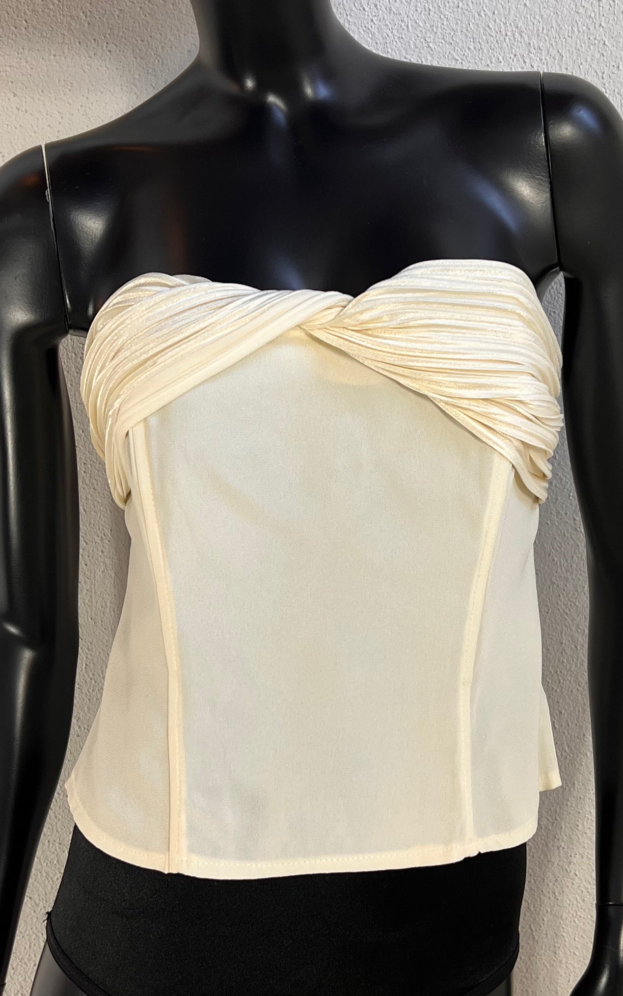 Vintage Wallis Strapless Bustier Top - Ivory