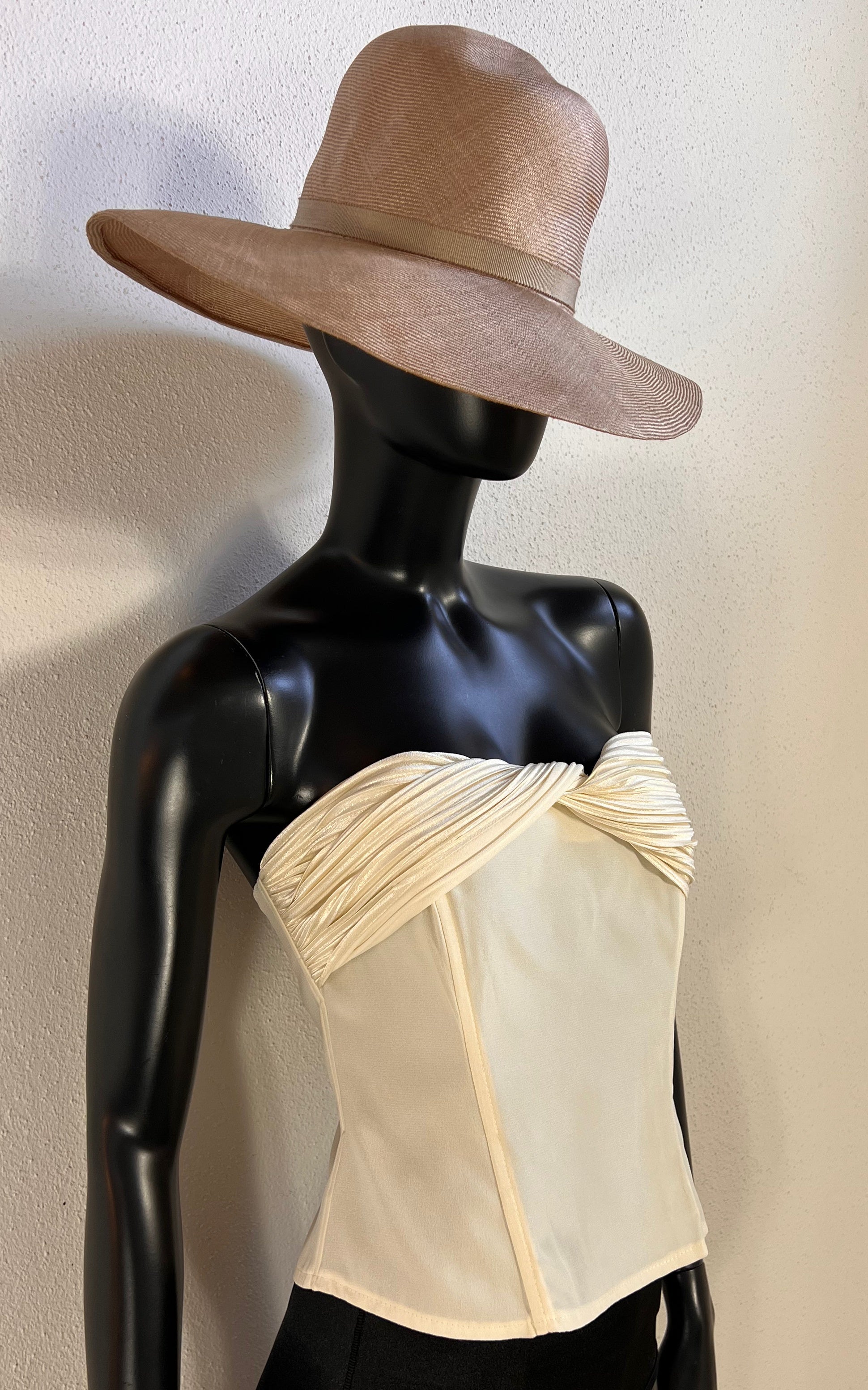 Vintage Wallis Strapless Bustier Top - Ivory