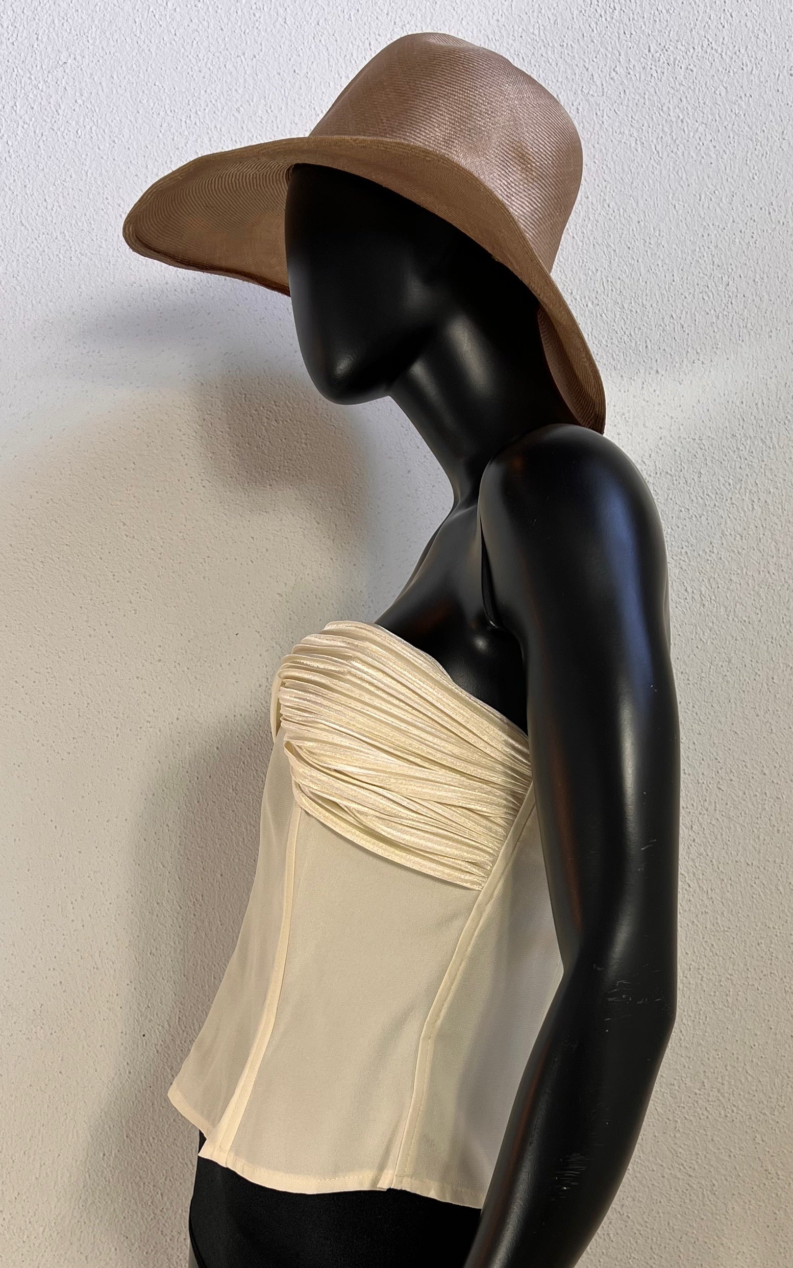 Vintage Wallis Strapless Bustier Top - Ivory