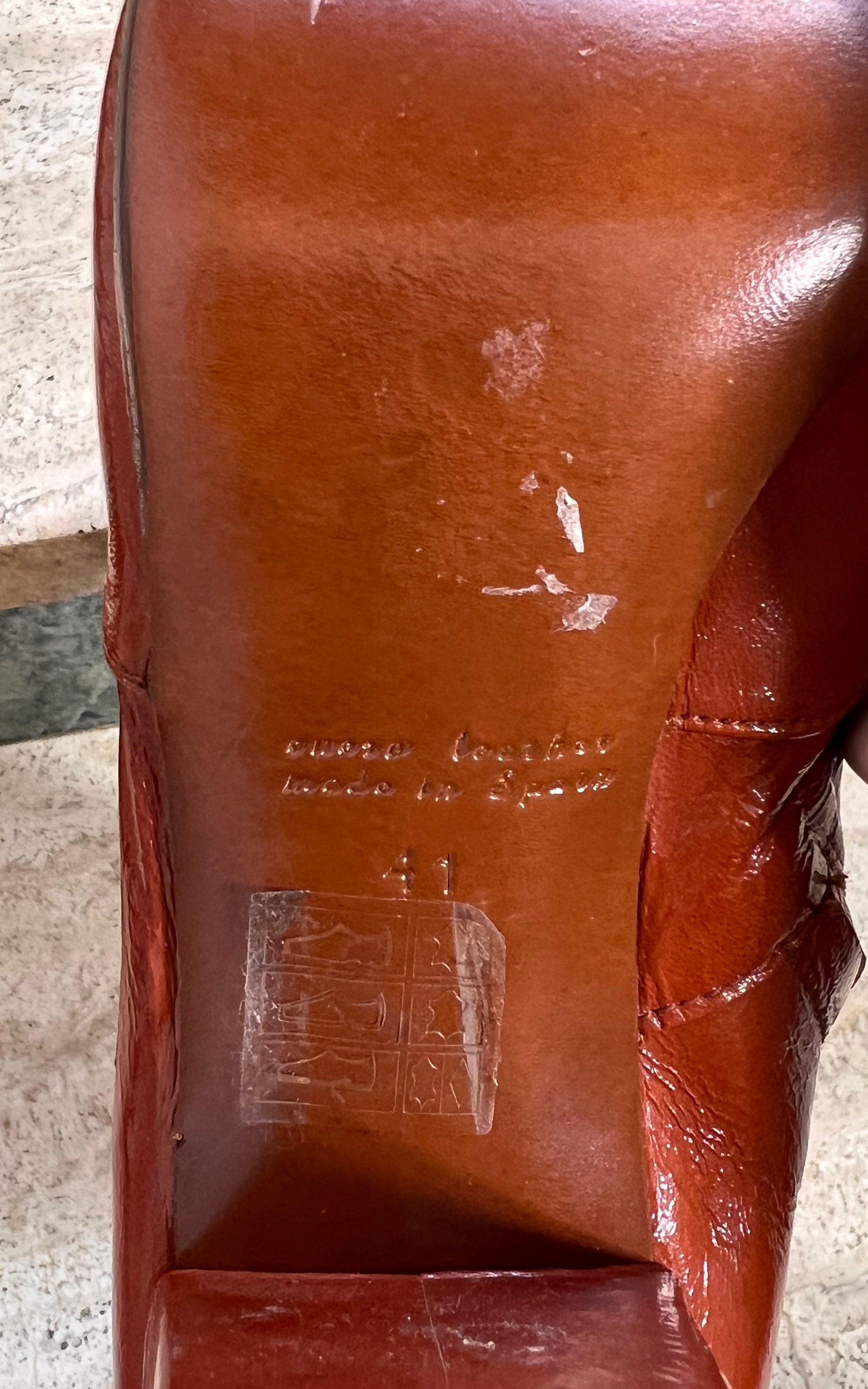 Chie Mihara Leather Lace-Up Boots Burnt Orange 41