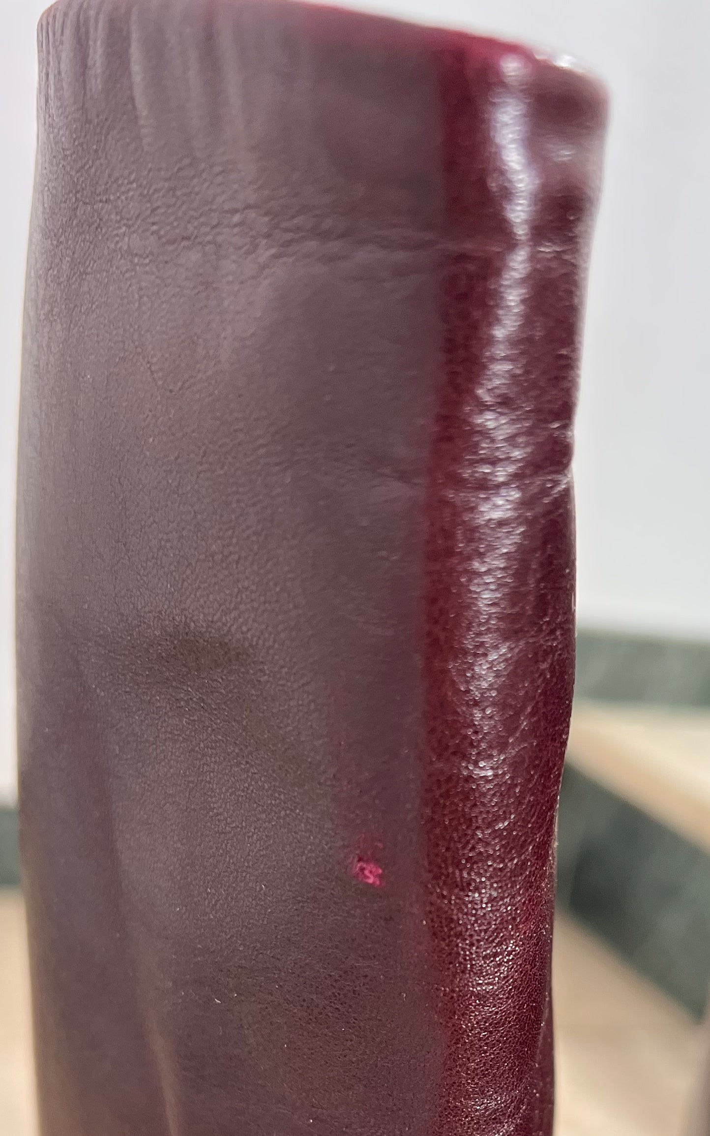 Vintage 70s Burgundy Knee-High Boots 39