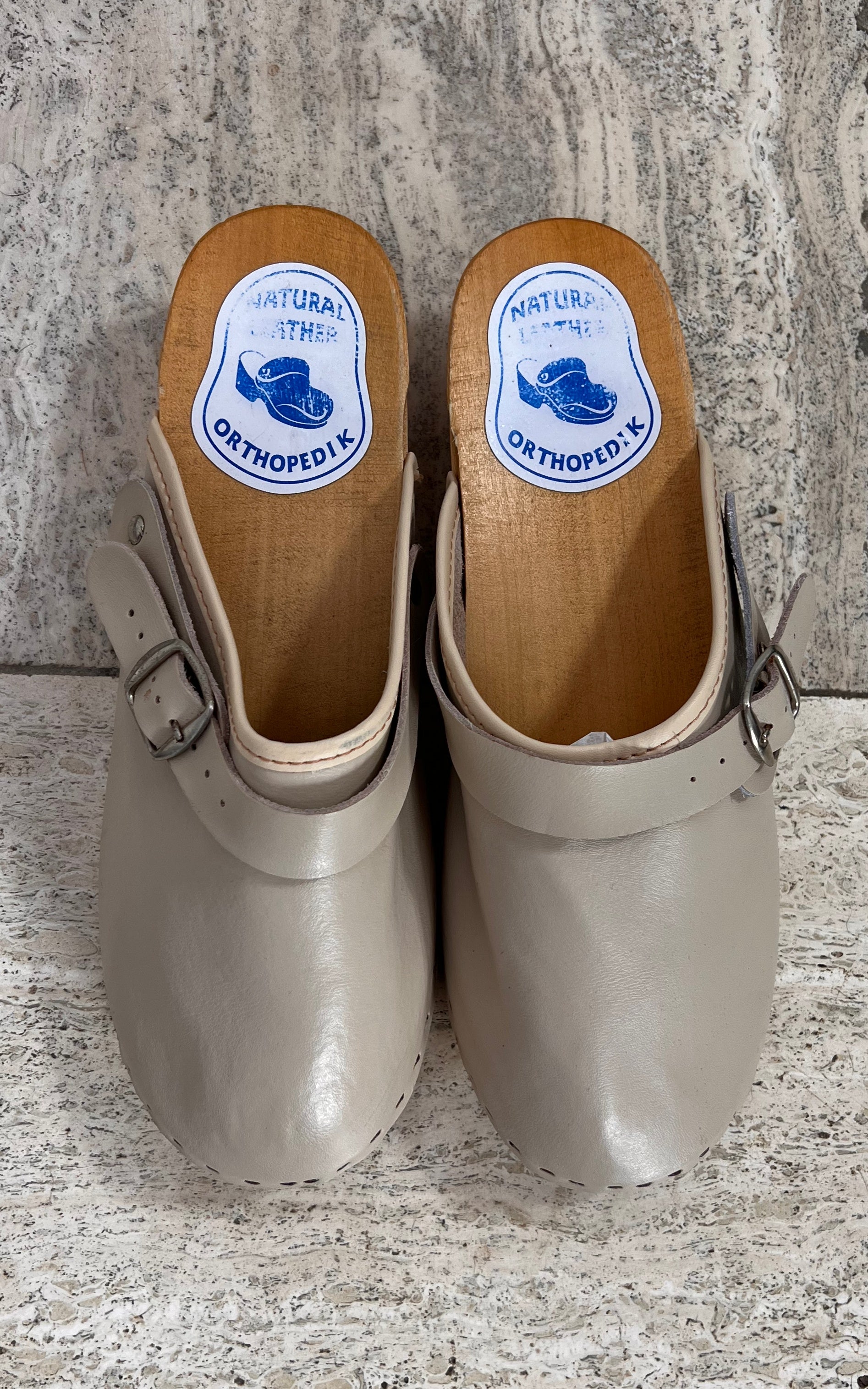 Vintage Creme 70s Clogs 41