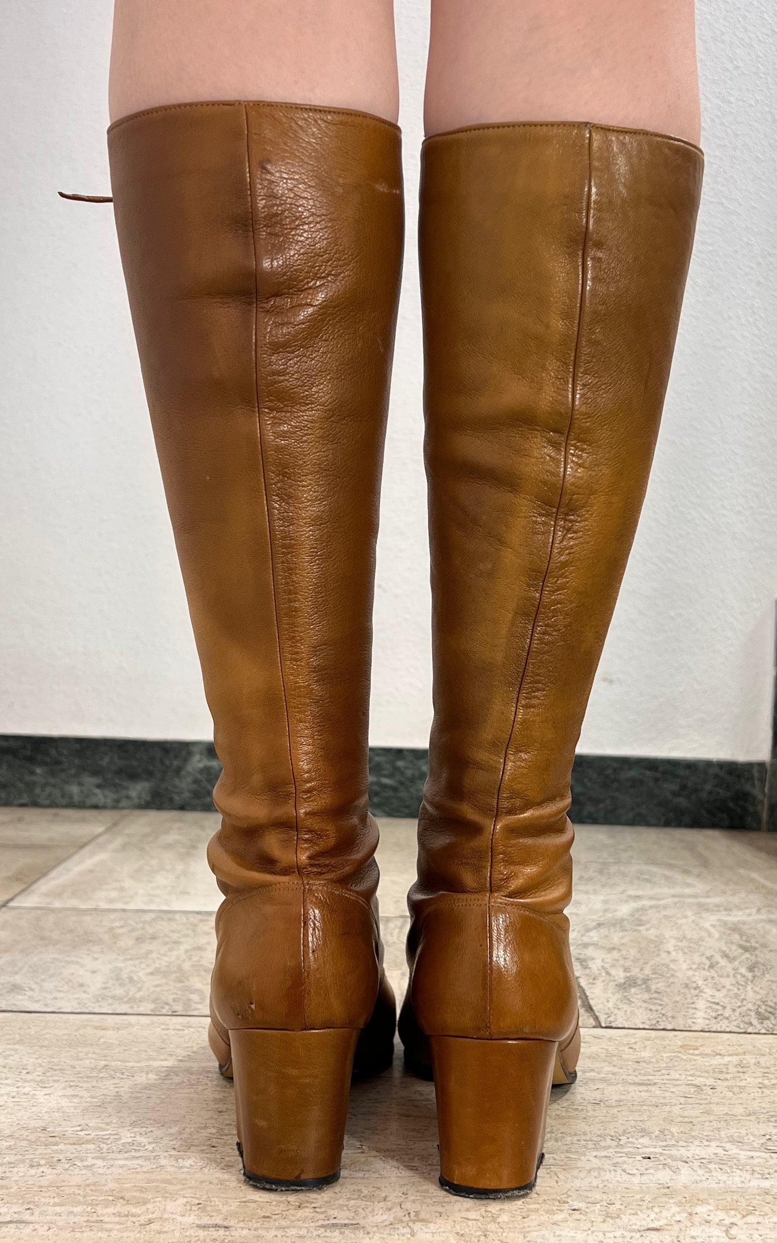 Rare 1960s Italian Leather Lace-Up Boots 39/40